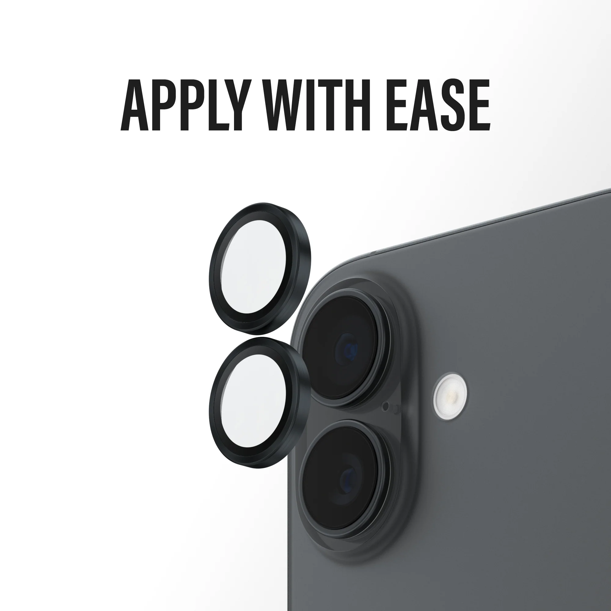 PANZERGLASS Hoops Camera Lens Protector iPhone 17 / 16 / 16 Plus - Black - Image 6