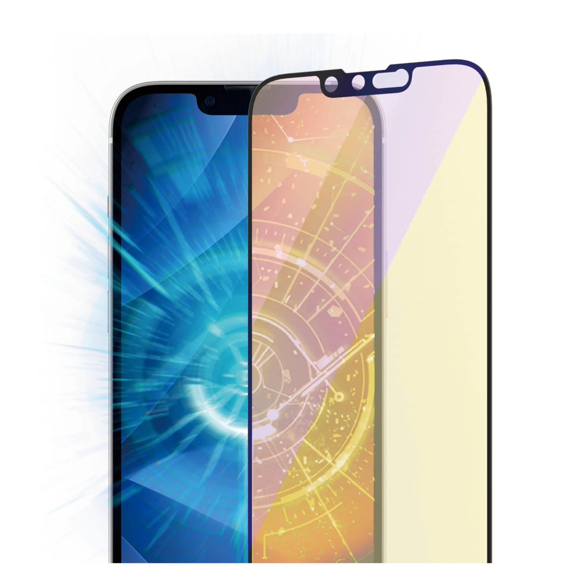 PANZERGLASS Ultra-Wide Fit Anti-Bluelight (wA) for iPhone 14 - Clear - Image 4