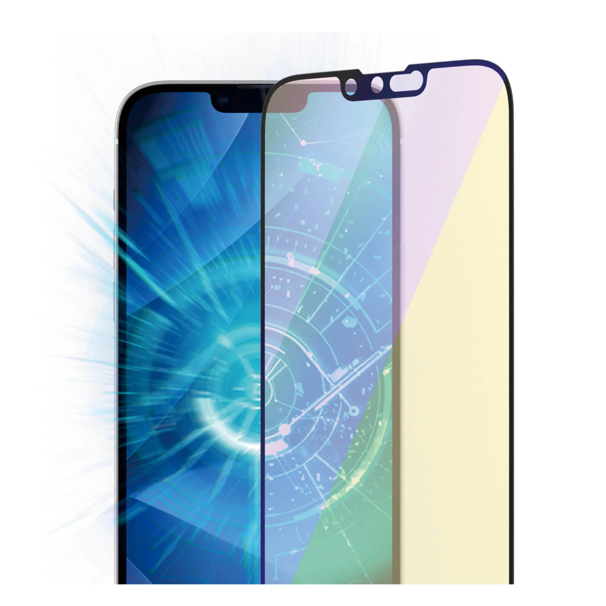 PANZERGLASS Ultra-Wide Fit Anti-Bluelight (wA) for iPhone 14 Plus - Clear - Image 4