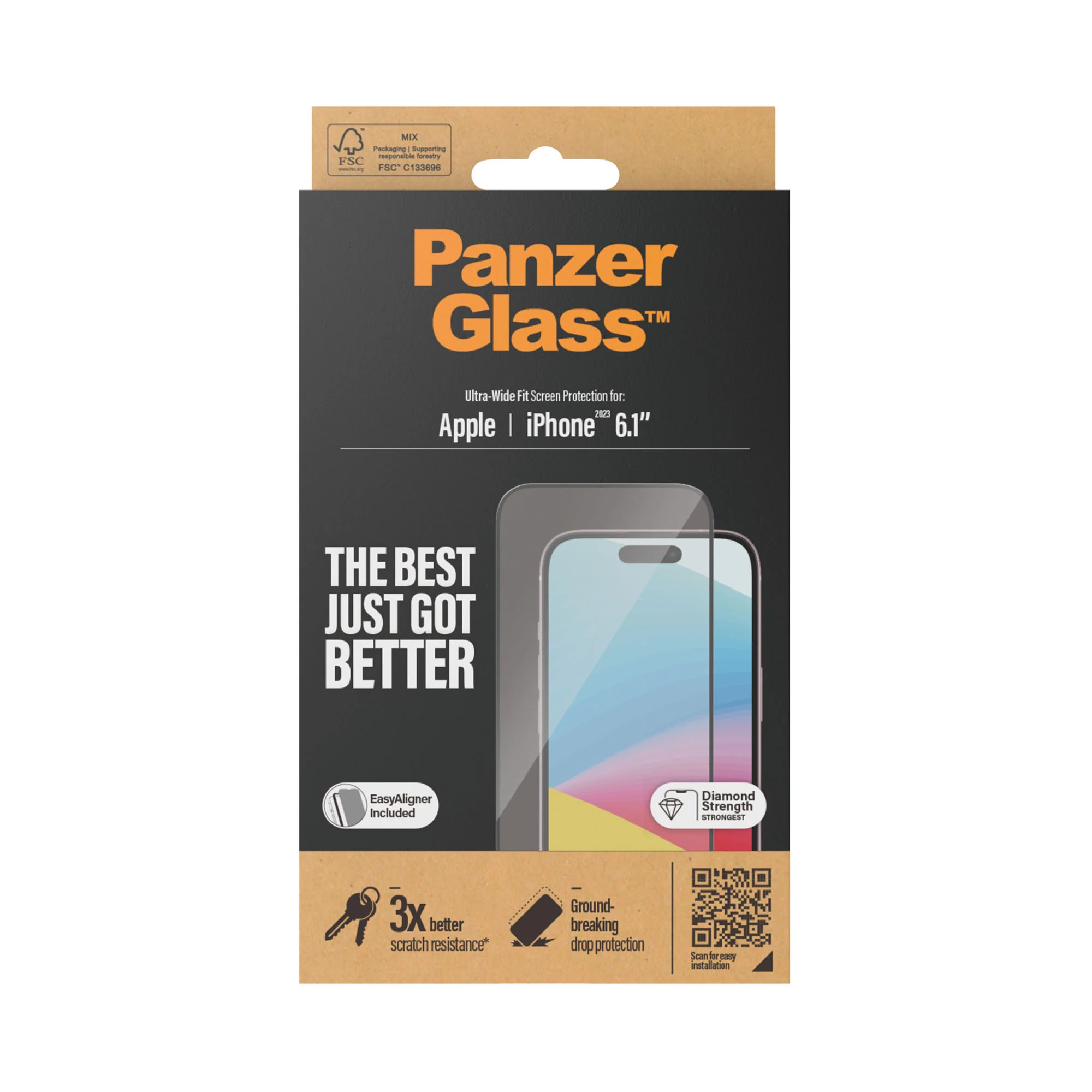 PANZERGLASS Ultra-Wide Fit for iPhone 15 - Clear - Image 4