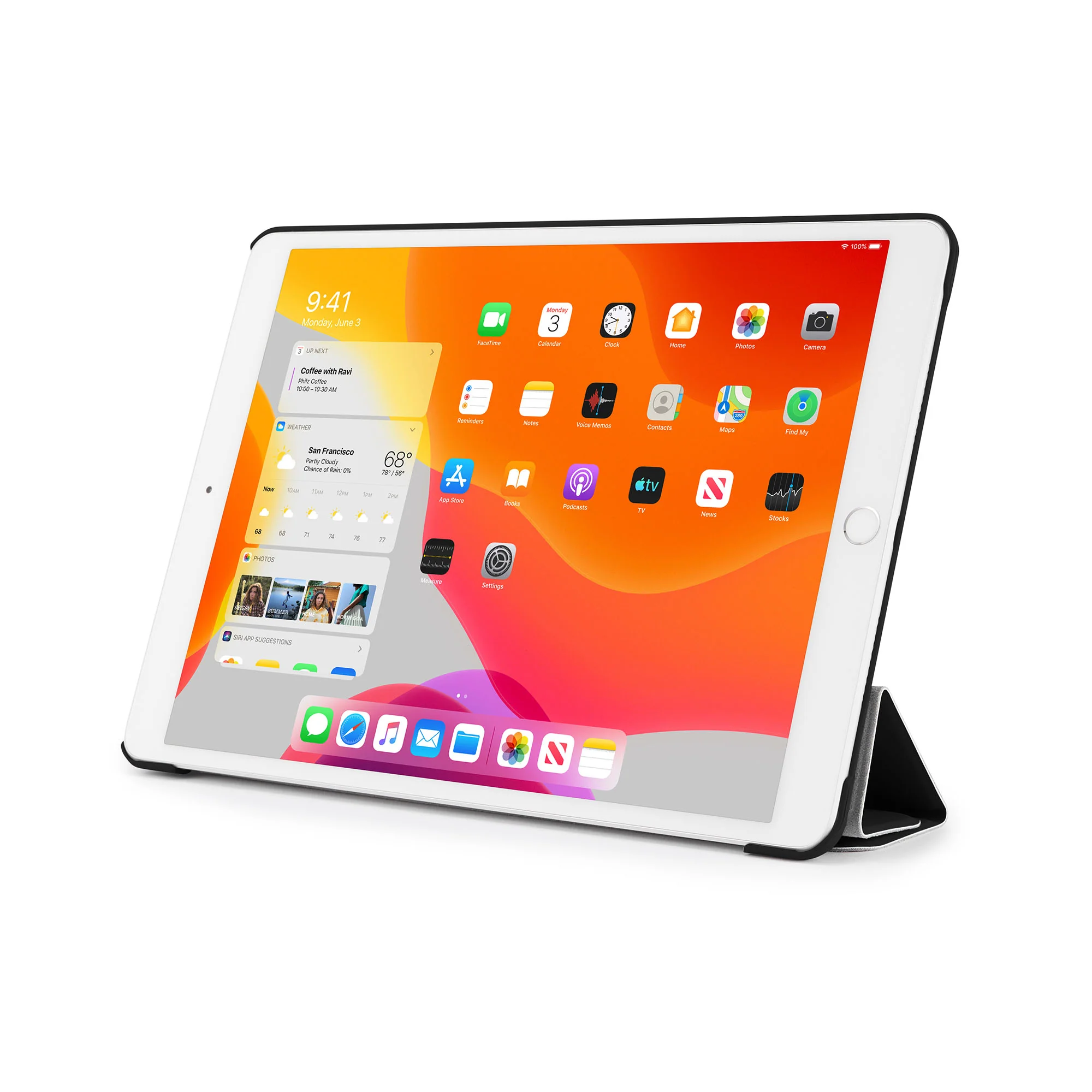PIPETTO Origami Case for iPad (7th-9th Gen) - Black - Image 3