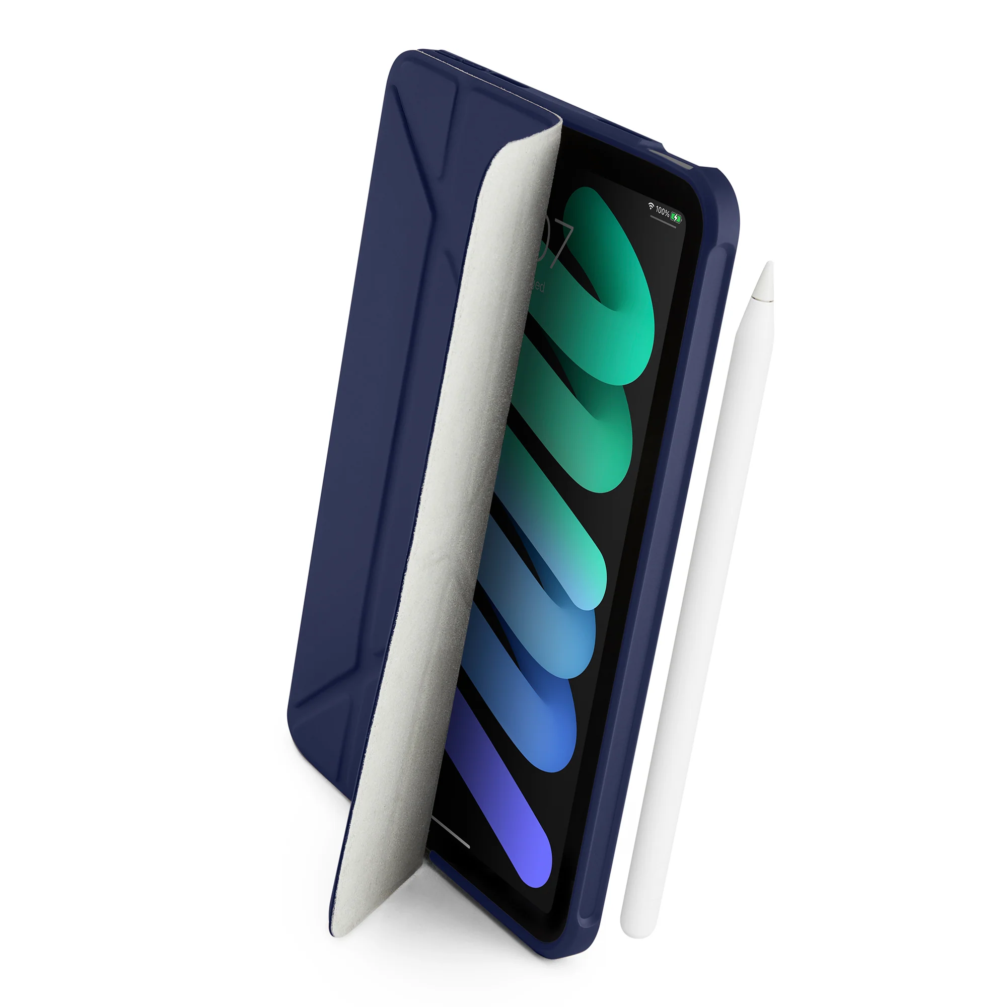 PIPETTO Origami No.1 Case for iPad mini (6th Gen) - Dark Blue - Image 9