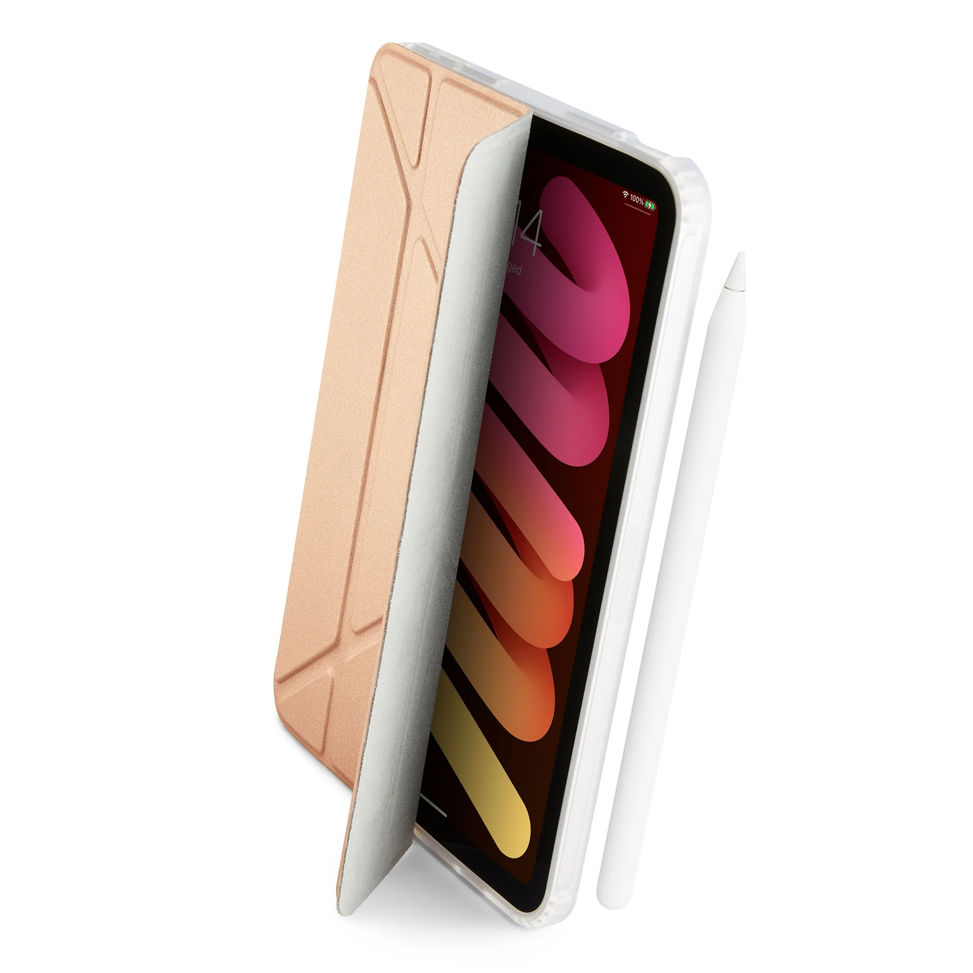 PIPETTO Origami No.1 Case for iPad mini (6th Gen) - Rose Gold - Image 9
