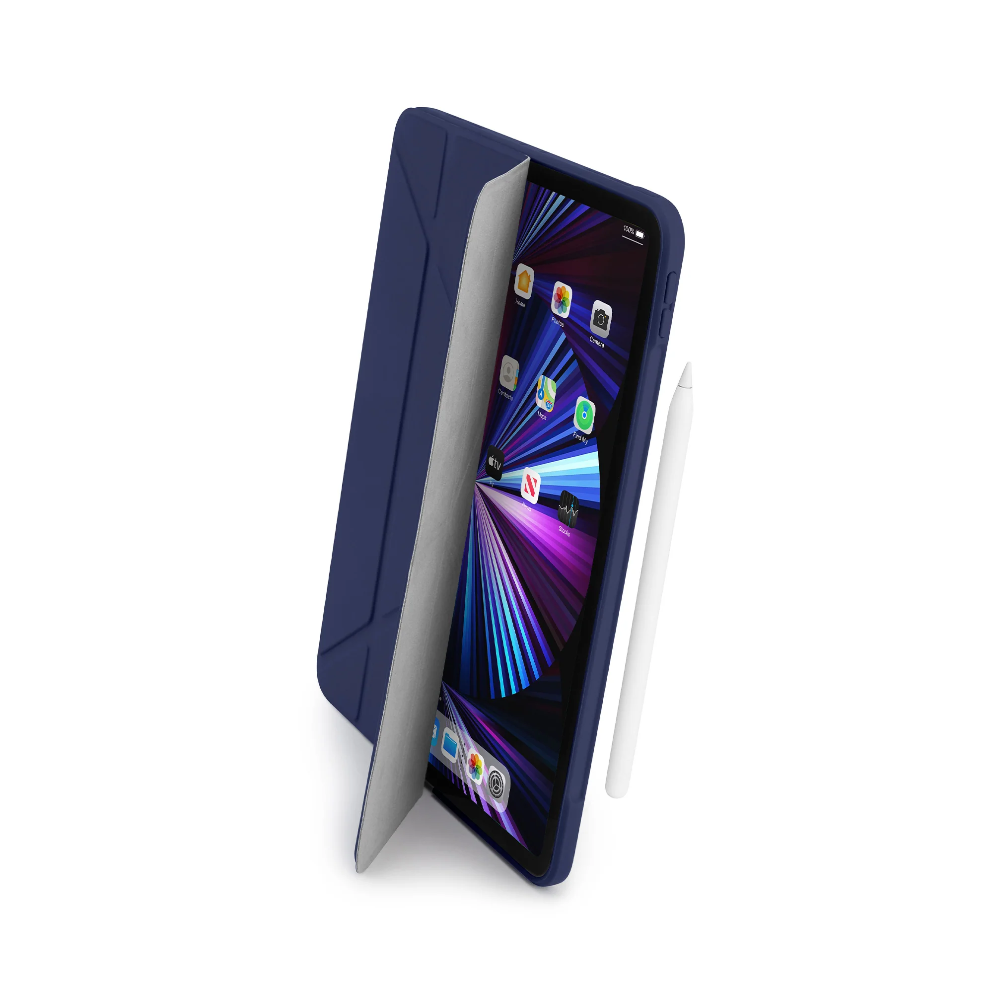 PIPETTO Origami No1 Case for 11" iPad Pro (5th-6th Gen) - Dark Blue - Image 6