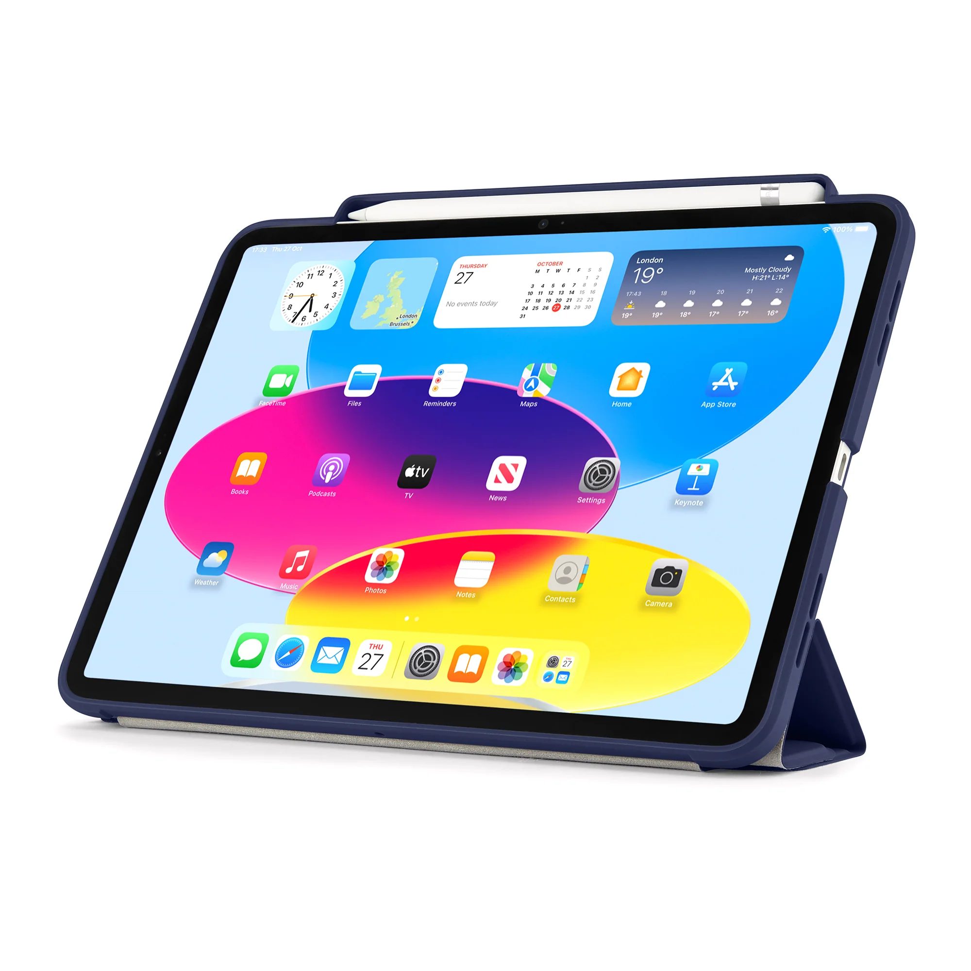 PIPETTO Origami No3 Case for iPad 10th Gen (2022) - Dark Blue - Image 9
