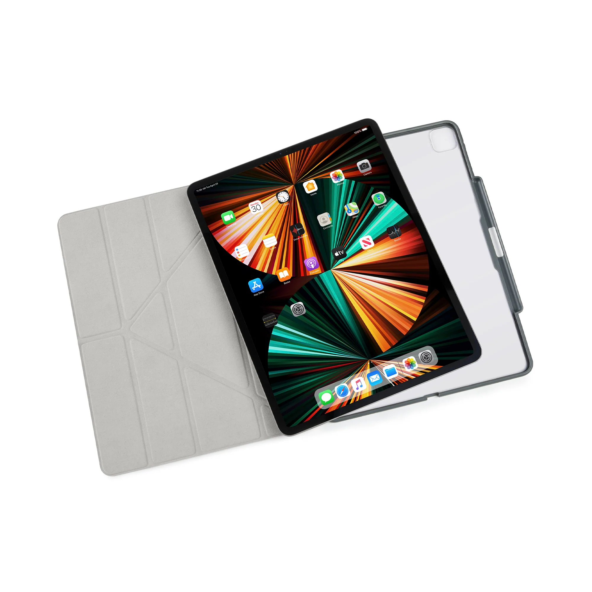 PIPETTO Origami No3 Case for 12.9" iPad Pro (3rd-6th Gen) - Dark Grey - Image 4