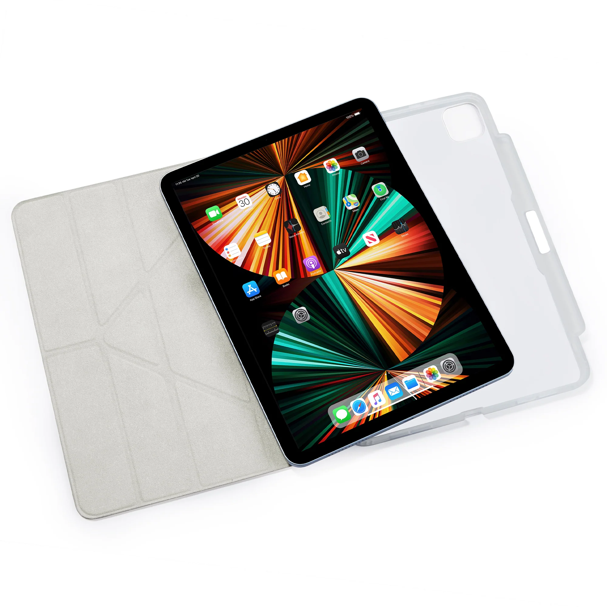 PIPETTO Origami No3 Case for iPad Pro 12.9 3rd-6th Gen (2018-2022) - Rose Gold - Image 3