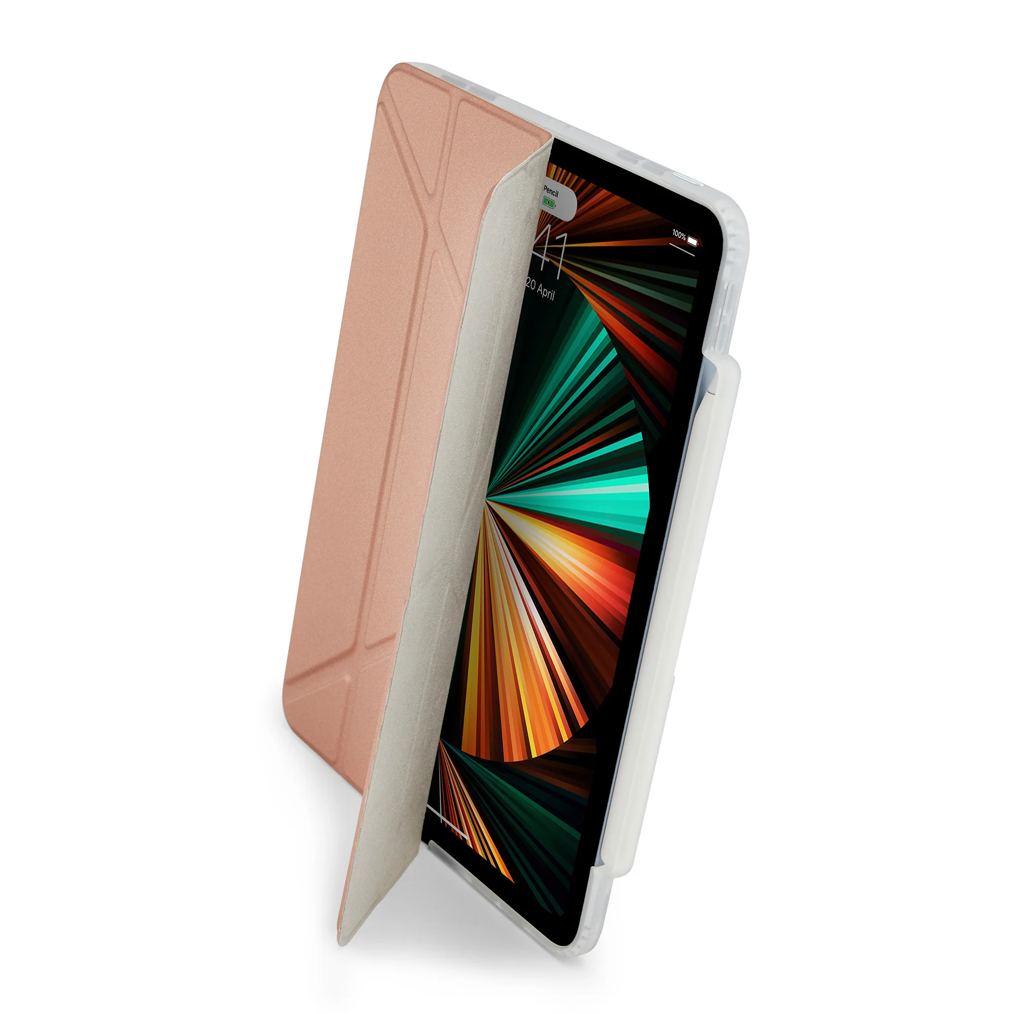 PIPETTO Origami No3 Case for iPad Pro 12.9 3rd-6th Gen (2018-2022) - Rose Gold - Image 7