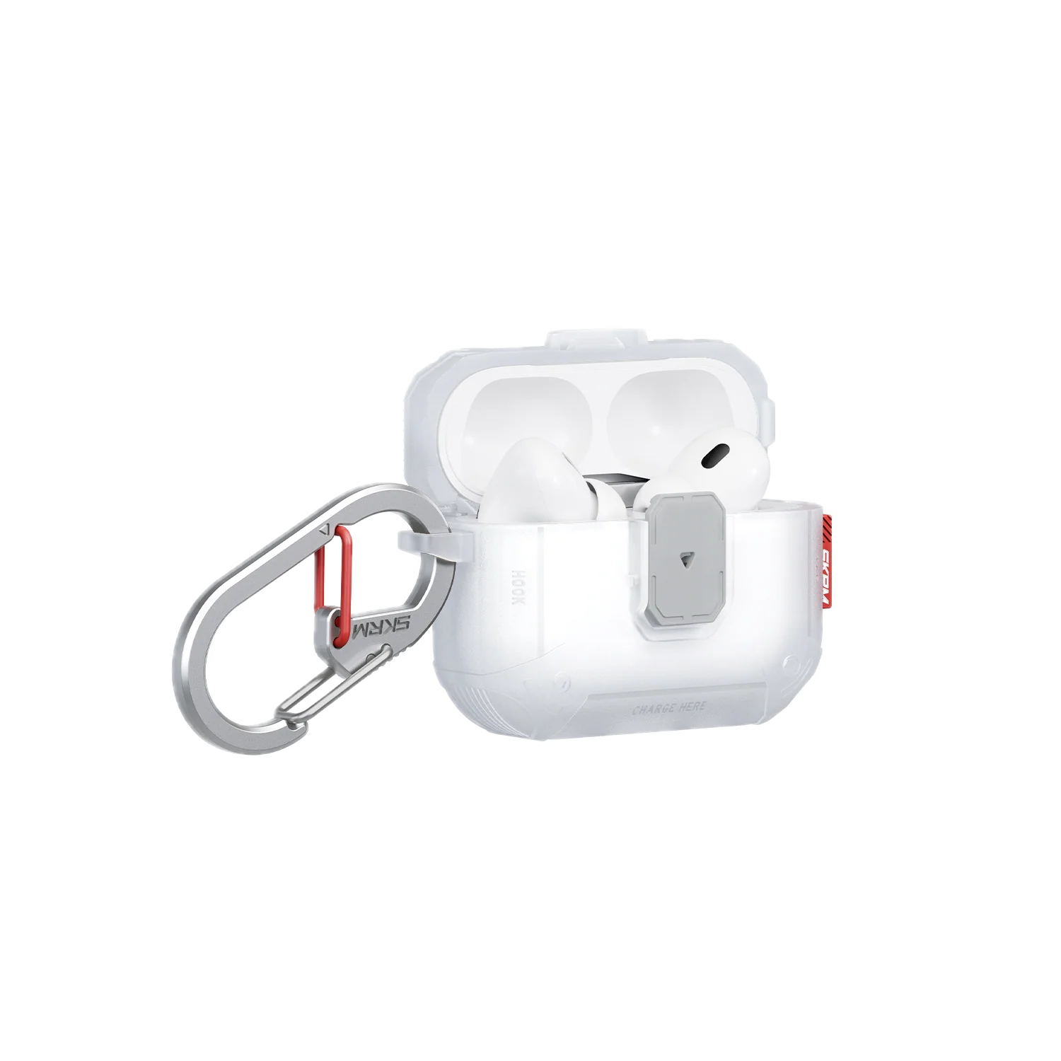 SKINARMA Mecha Le Lock Edition Frosted for AirPods Pro 3 - Clear - Image 2