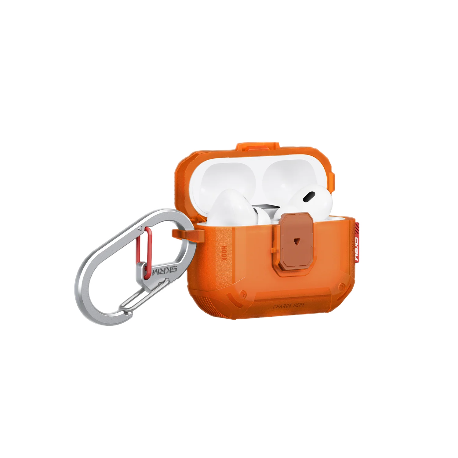 SKINARMA Mecha Le Lock Edition Frosted for AirPods Pro 3 - Orange - Image 2