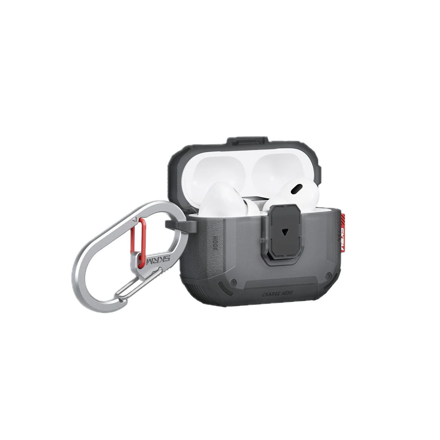 SKINARMA Mecha Le Lock Edition Frosted for AirPods Pro 3 - Smoke - Image 2