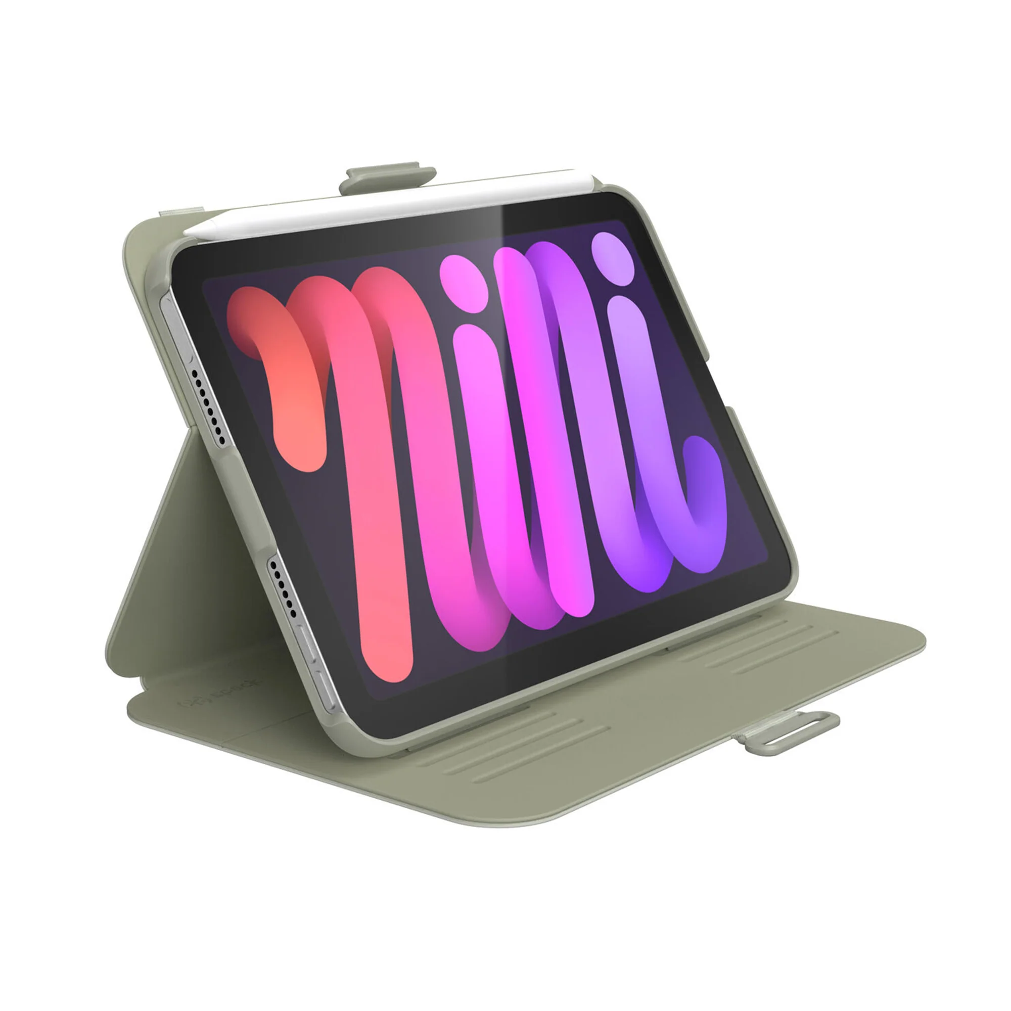 SPECK Balance Folio Case w/ Microban for iPad Mini 6th Gen (2021) - Velvet Green / Oakmoss Green - Image 3