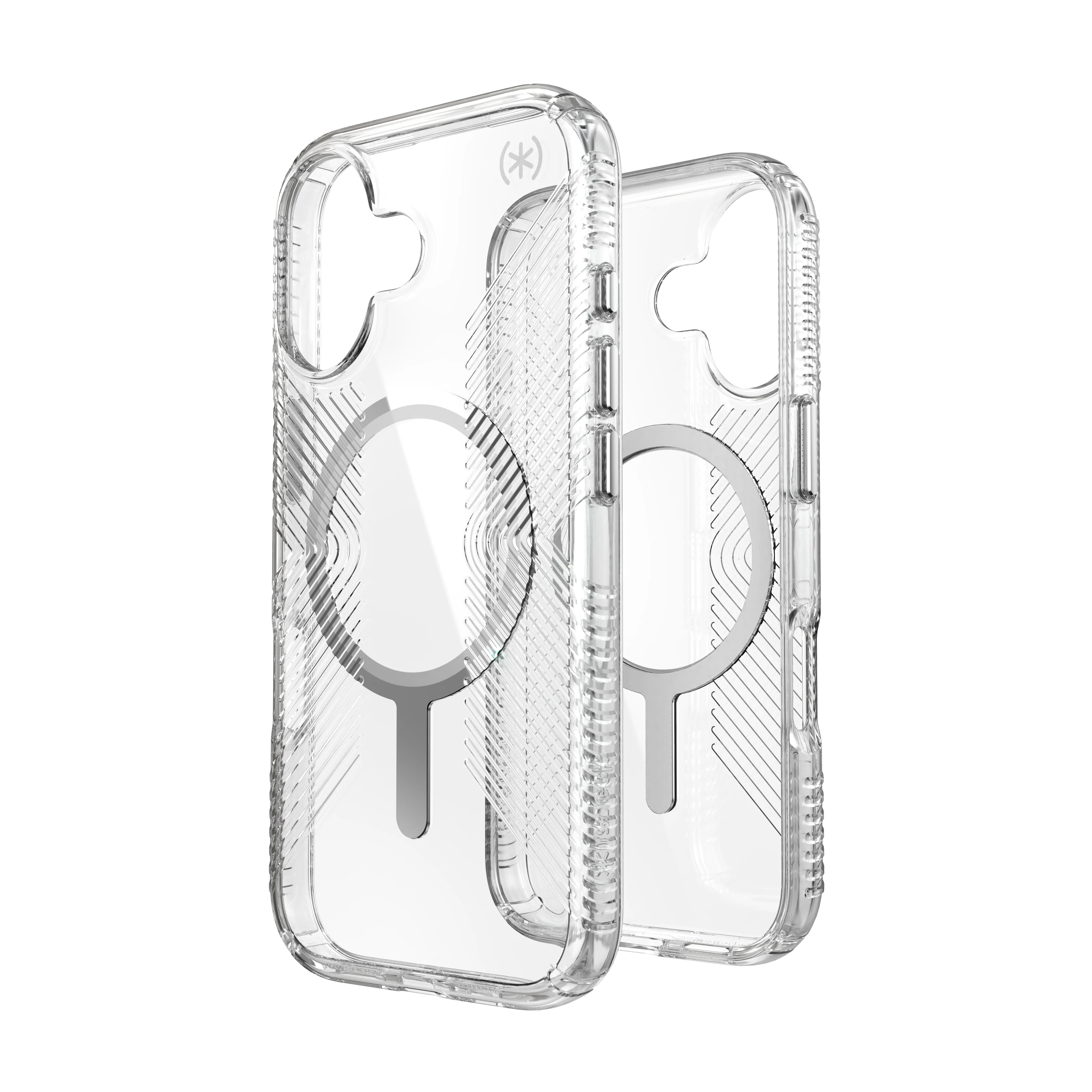 SPECK Presidio Perfect-Clear Grip MagSafe Case for iPhone 17 - Clear/Silver - Image 3