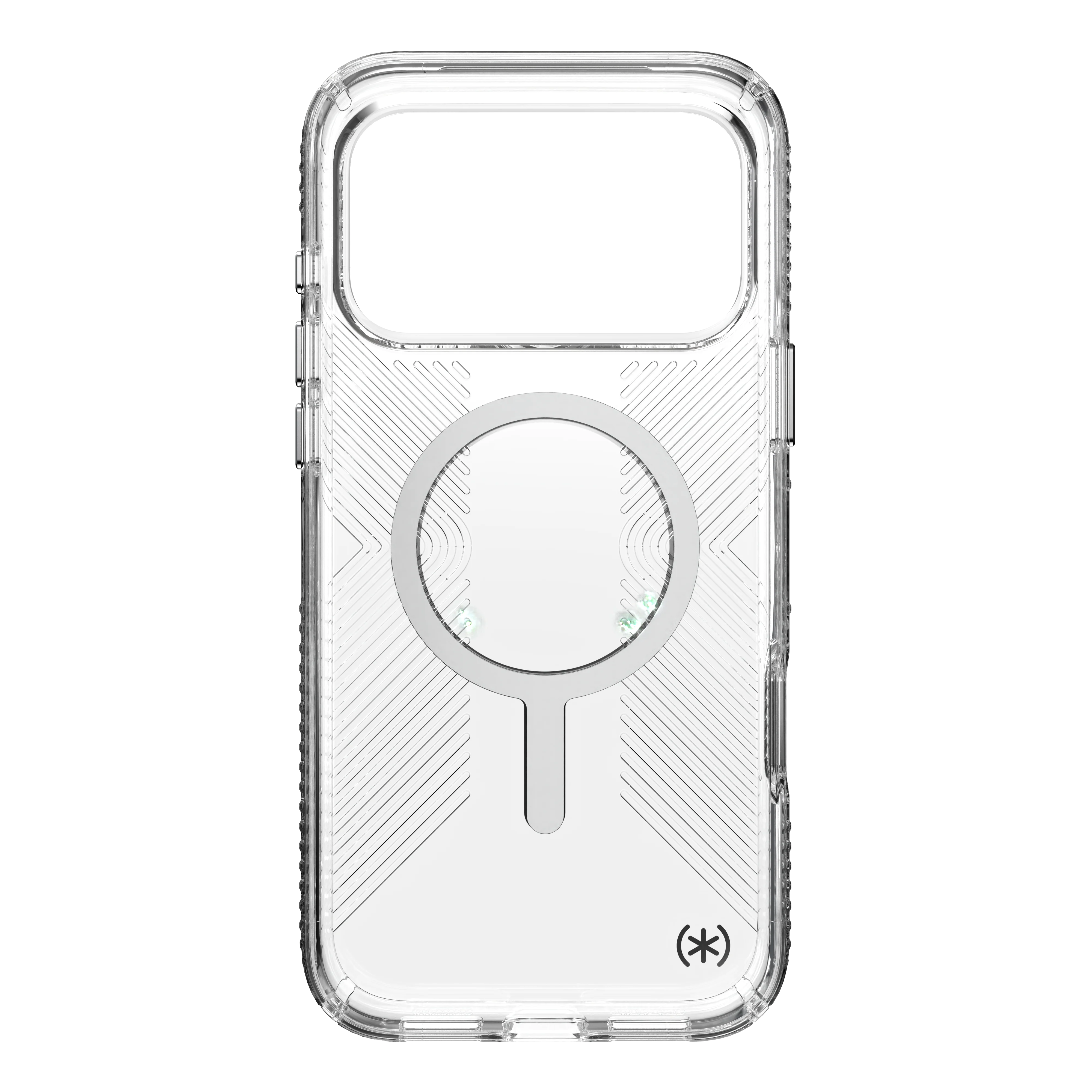 SPECK Presidio Perfect-Clear Grip MagSafe Case for iPhone 17 Pro Max - Clear/Silver