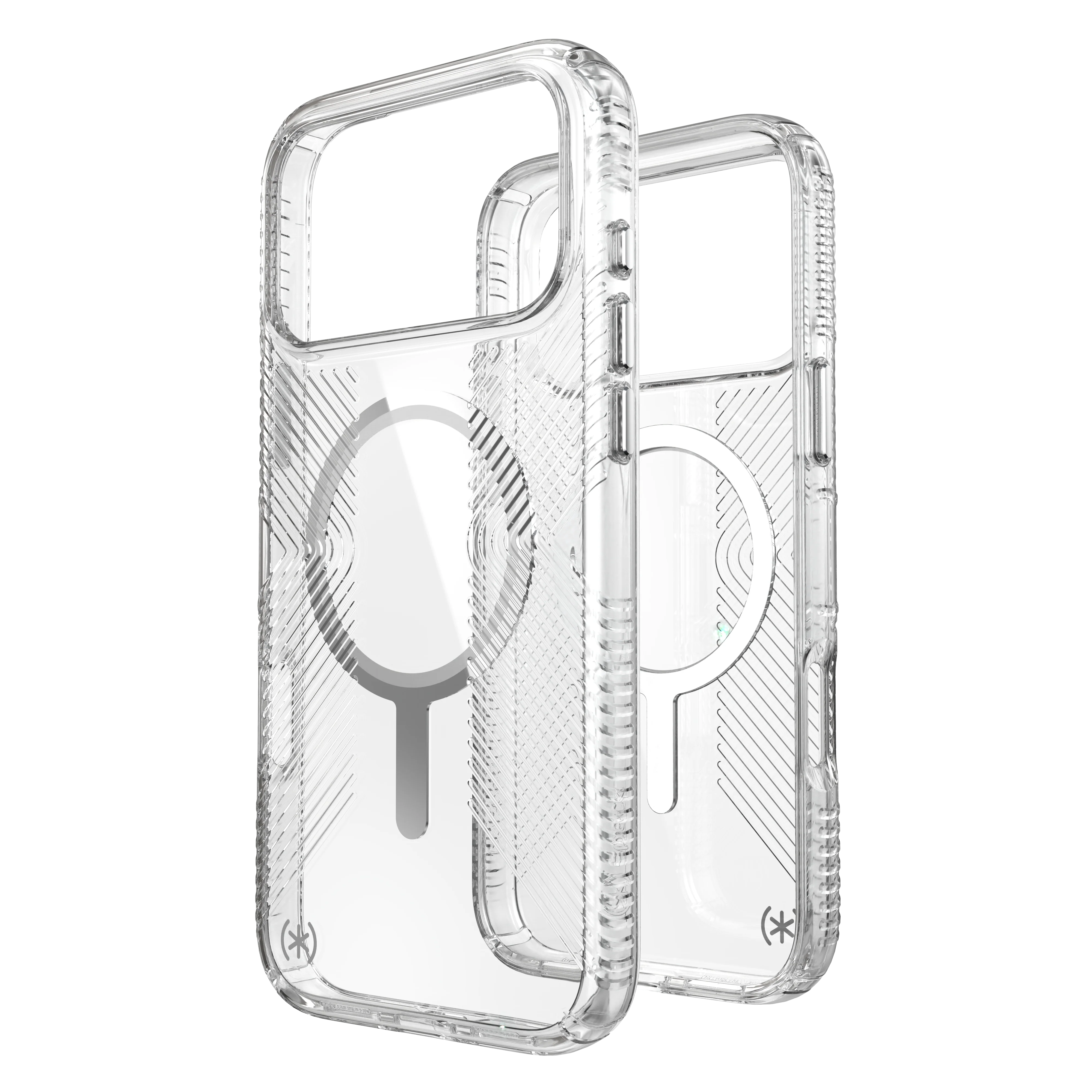 SPECK Presidio Perfect-Clear Grip MagSafe Case for iPhone 17 Pro Max - Clear/Silver - Image 2