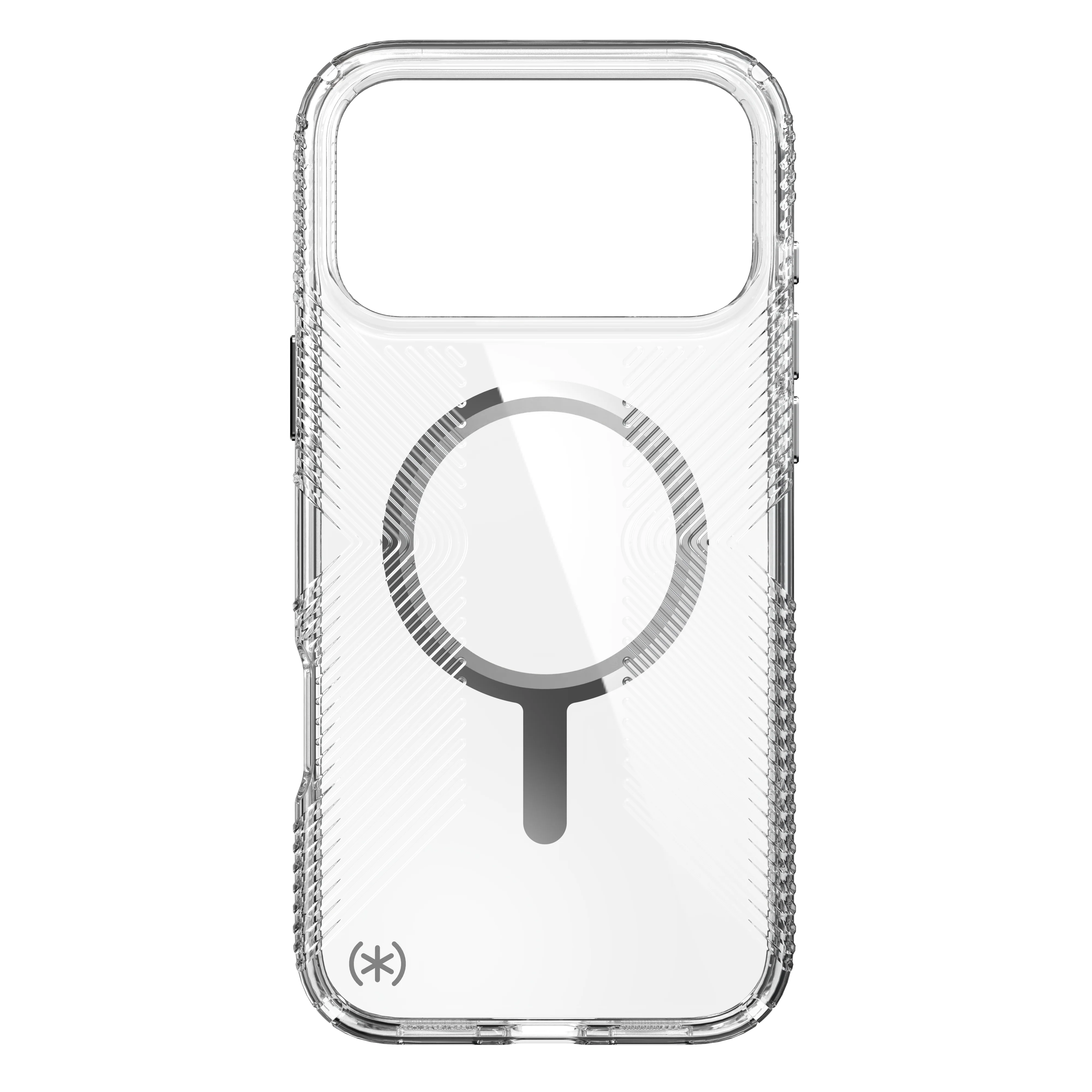 SPECK Presidio Perfect-Clear Grip MagSafe Case for iPhone 17 Pro Max - Clear/Silver - Image 3