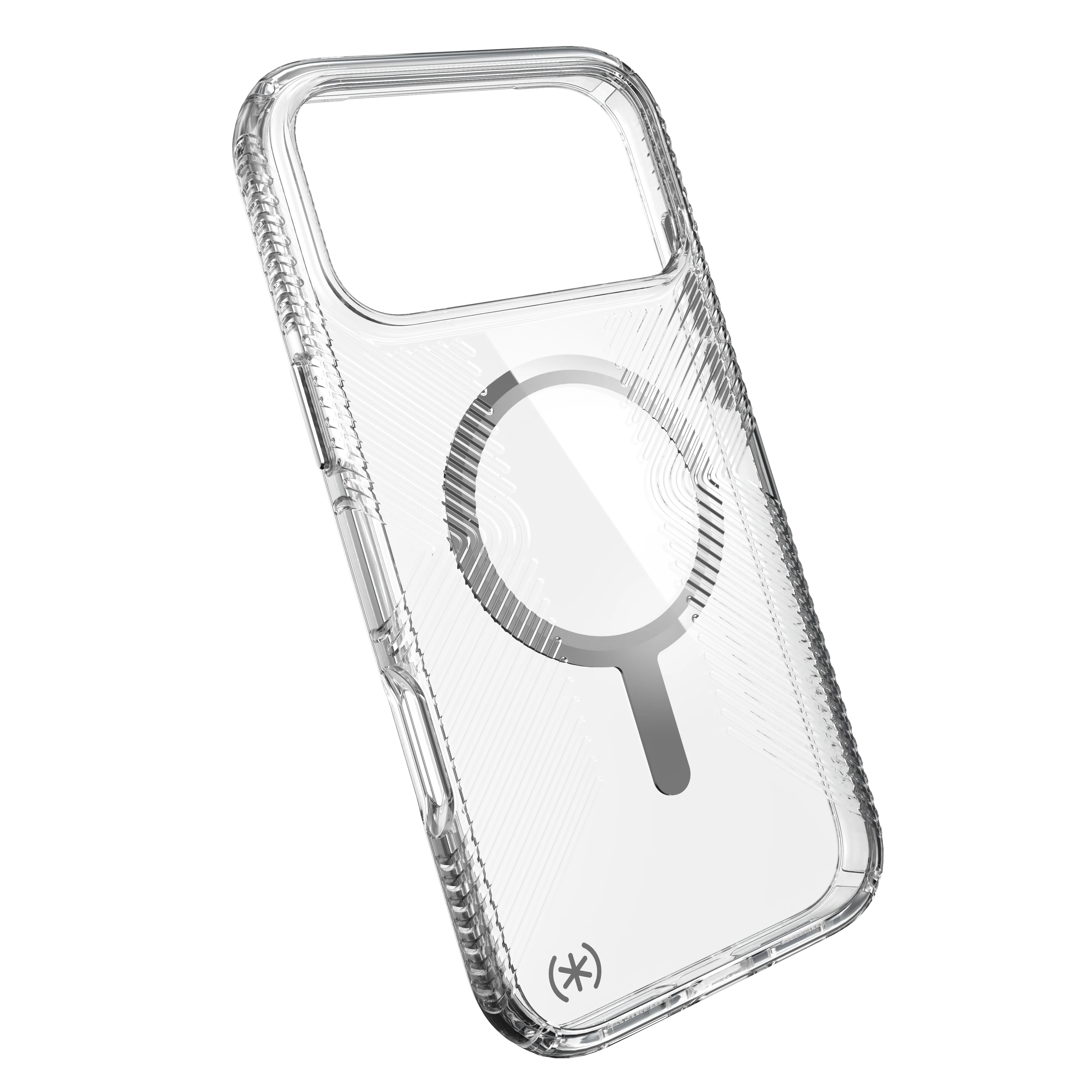 SPECK Presidio Perfect-Clear Grip MagSafe Case for iPhone 17 Pro Max - Clear/Silver - Image 4