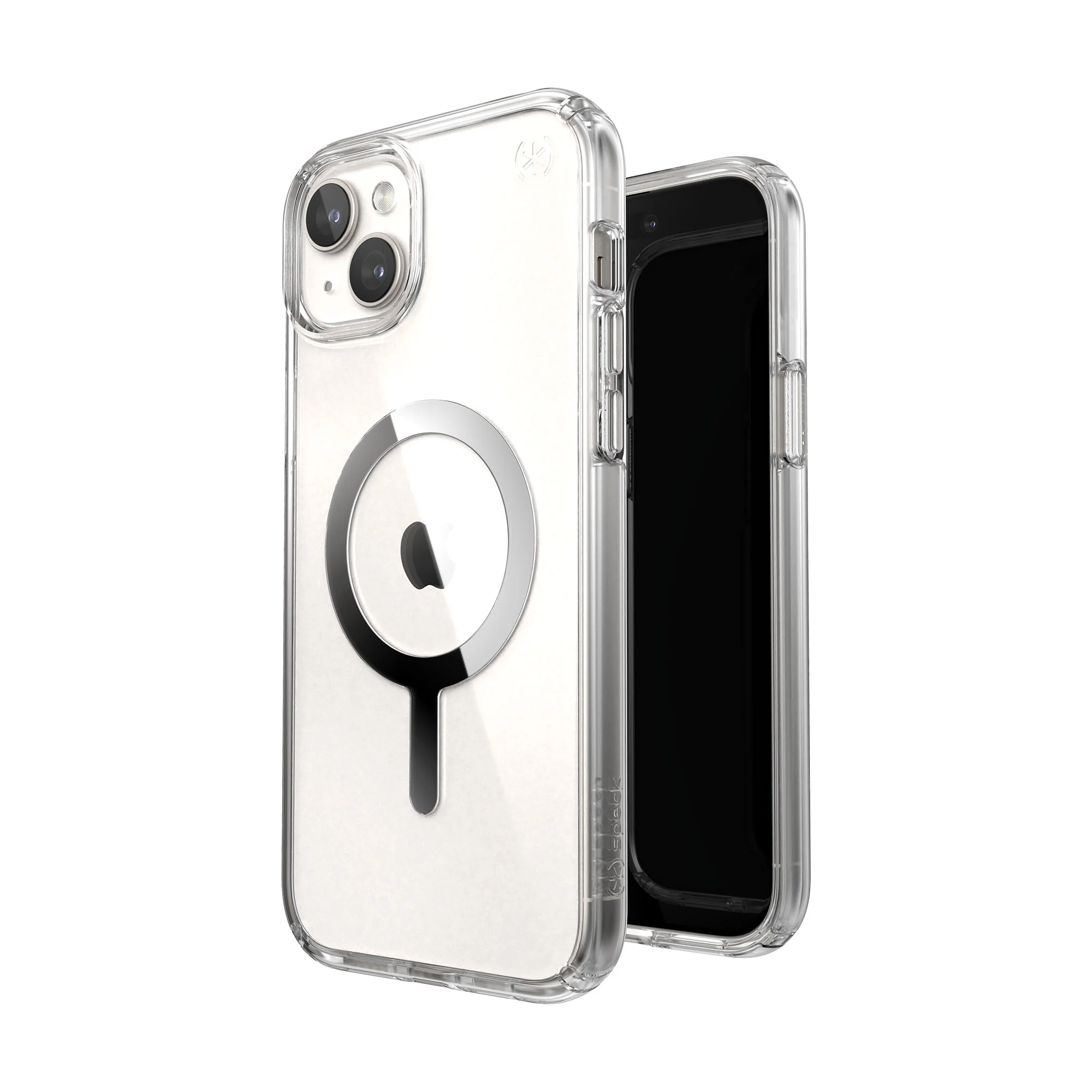 SPECK Presidio Perfect-Clear with MagSafe for iPhone 15 Plus - Clear/Chrome - Image 4