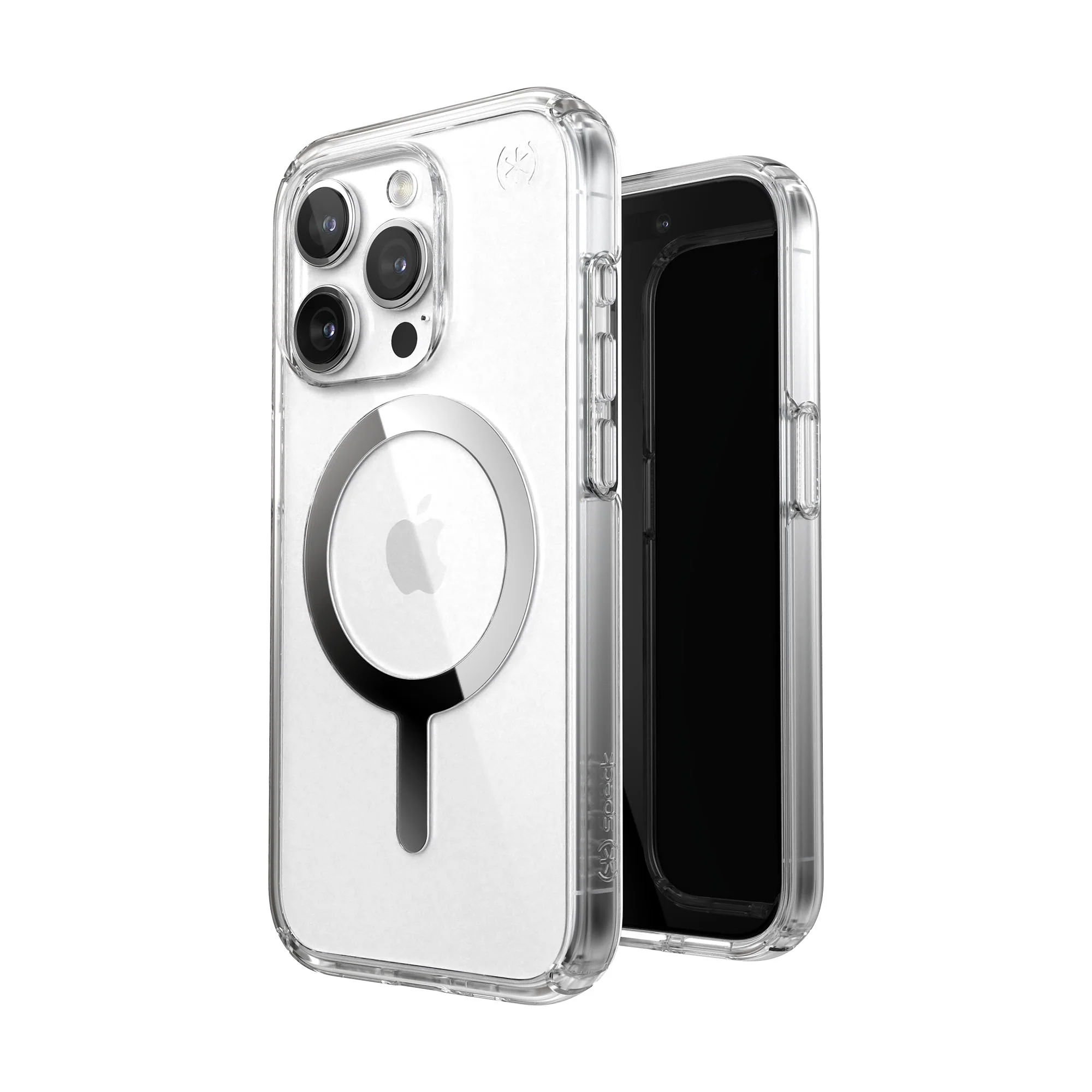 SPECK Presidio Perfect-Clear with MagSafe for iPhone 15 Pro - Clear/Chrome - Image 4