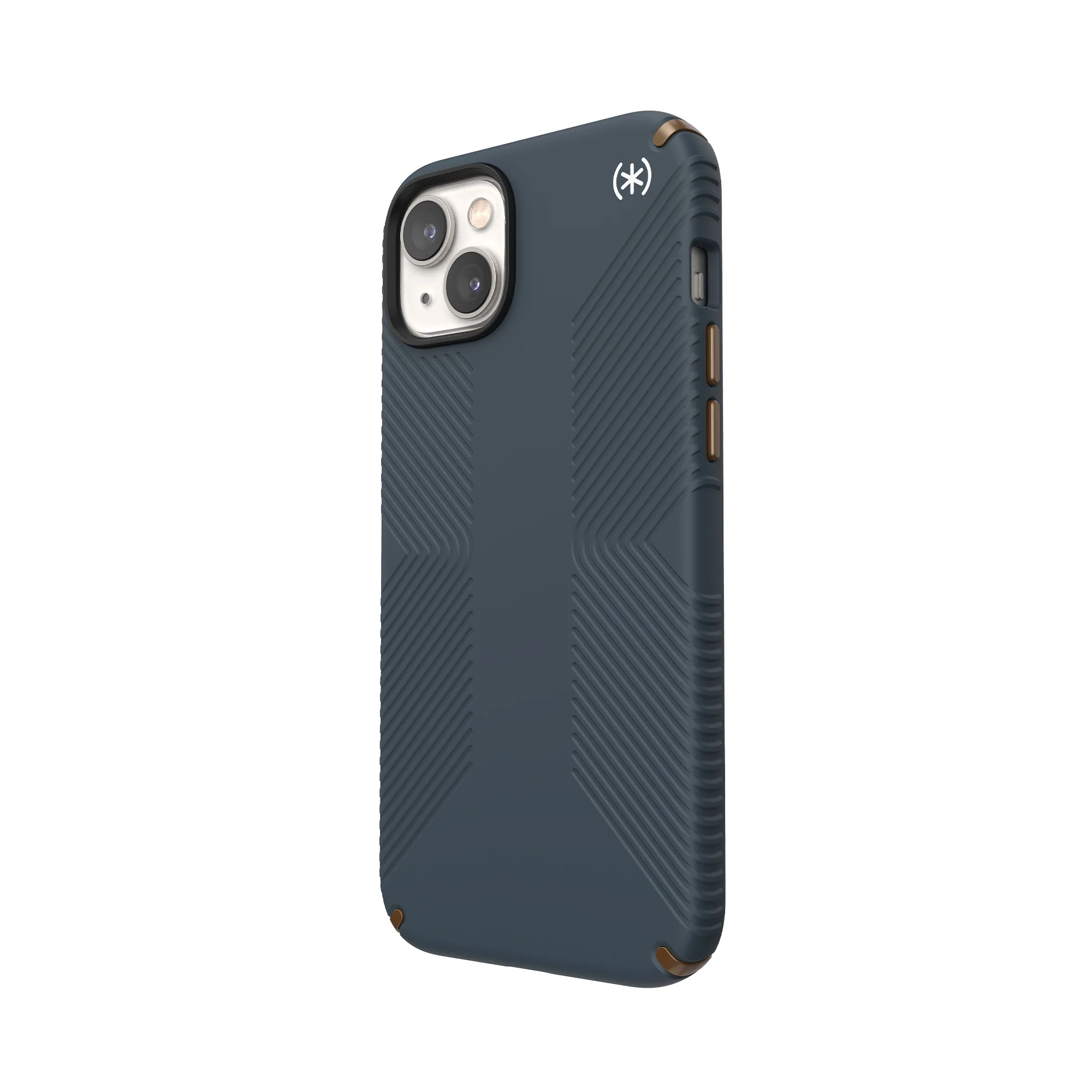 SPECK Presidio2 Grip Case for iPhone 14 Plus - Charcoal/Cool Bronze/White - Image 3