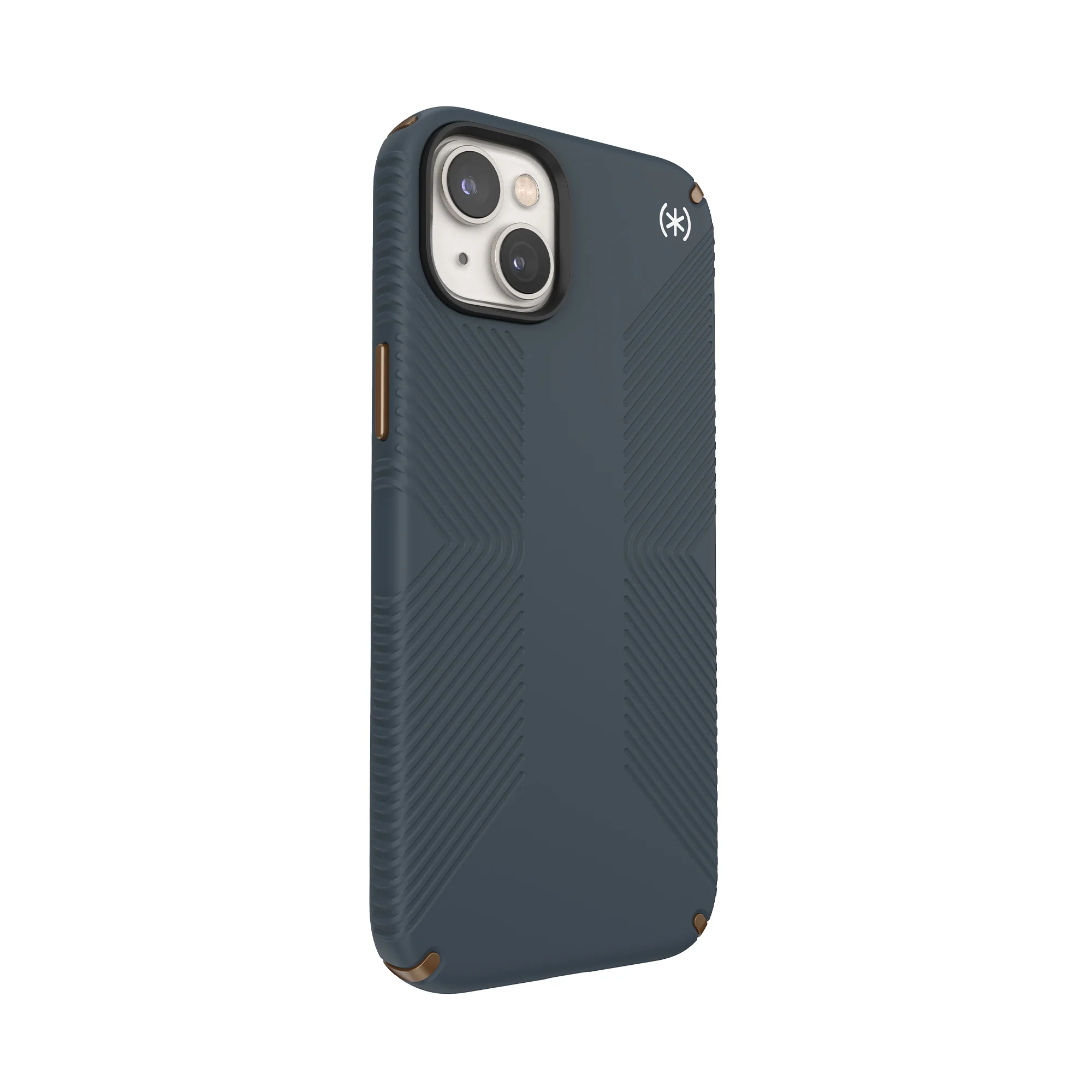 SPECK Presidio2 Grip Case for iPhone 14 Plus - Charcoal/Cool Bronze/White - Image 4