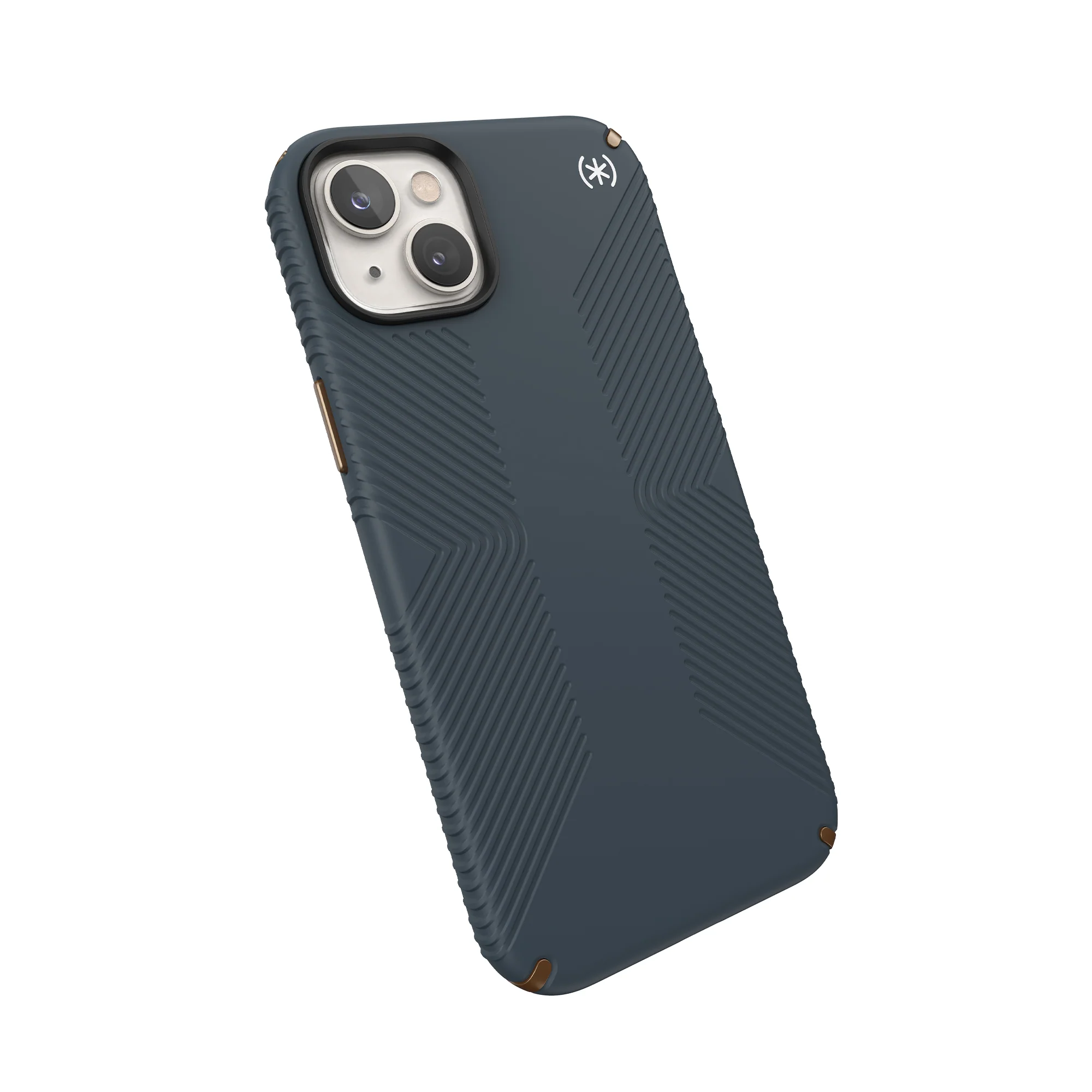 SPECK Presidio2 Grip Case for iPhone 14 Plus - Charcoal/Cool Bronze/White - Image 5