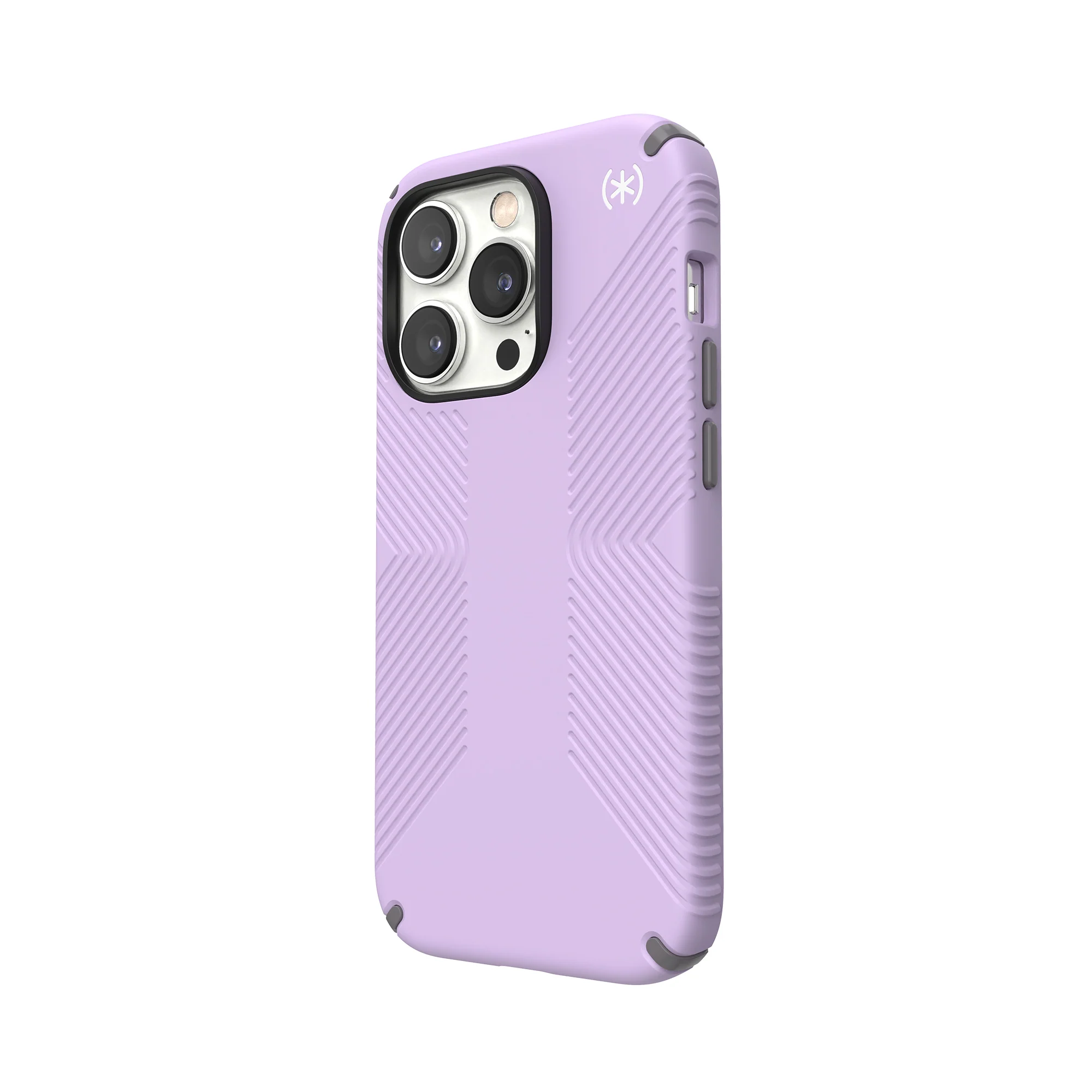 SPECK Presidio2 Grip Case for iPhone 14 Pro - Spring Purple/Cloudy Grey/White - Image 3