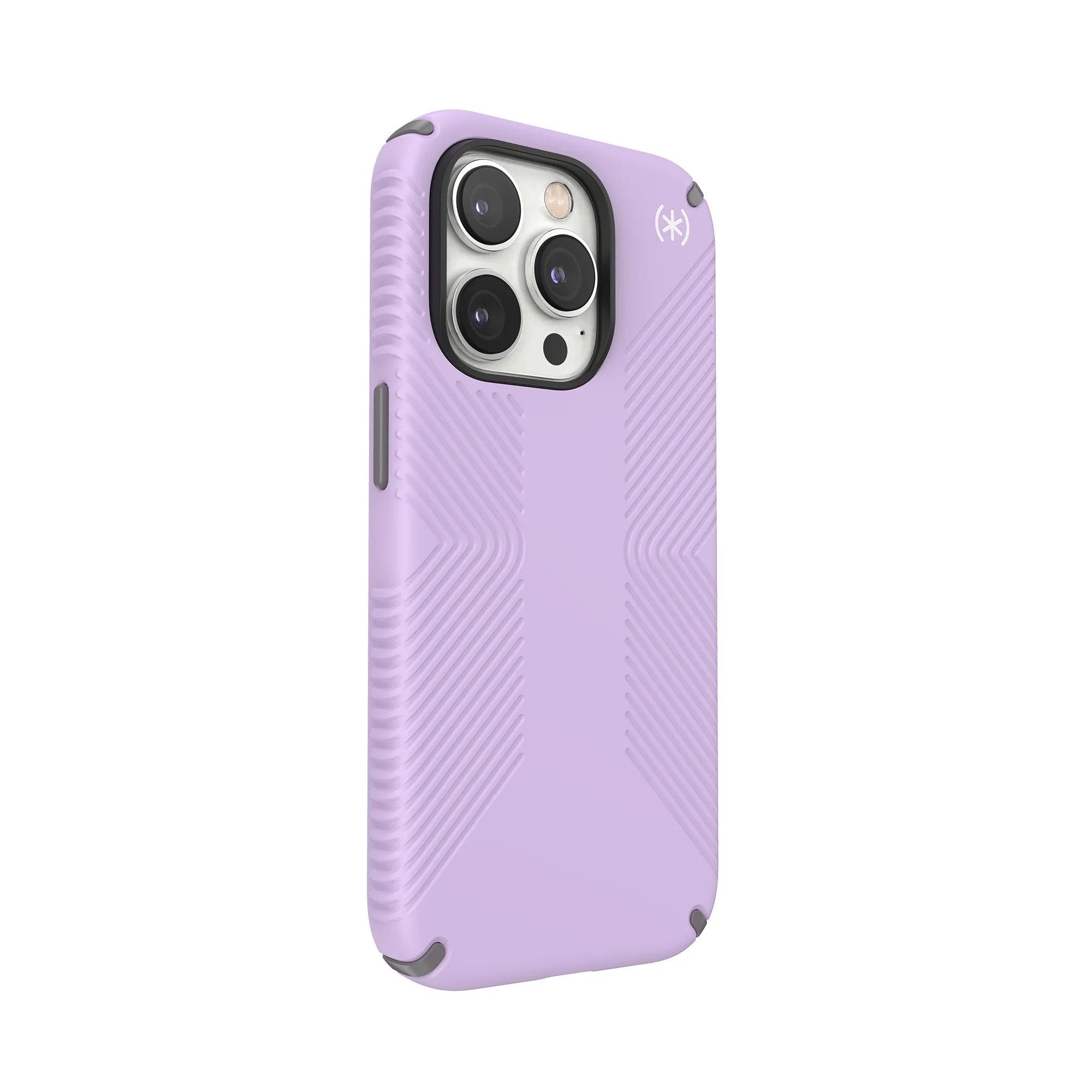 SPECK Presidio2 Grip Case for iPhone 14 Pro - Spring Purple/Cloudy Grey/White - Image 4