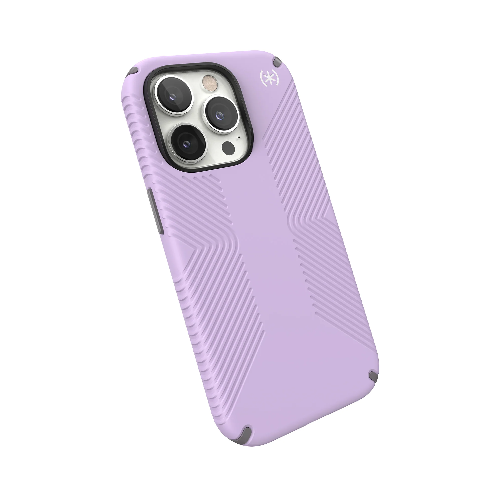 SPECK Presidio2 Grip Case for iPhone 14 Pro - Spring Purple/Cloudy Grey/White - Image 5