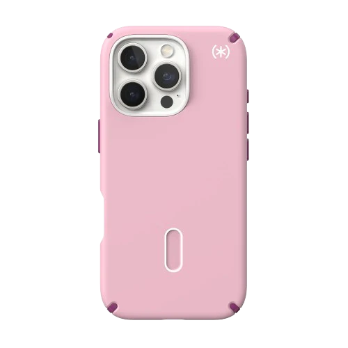 SPECK Presidio2 Pro MagSafe + ClickLock Case for iPhone 16 Pro - Wednesday Pink/Boysenberry Purple