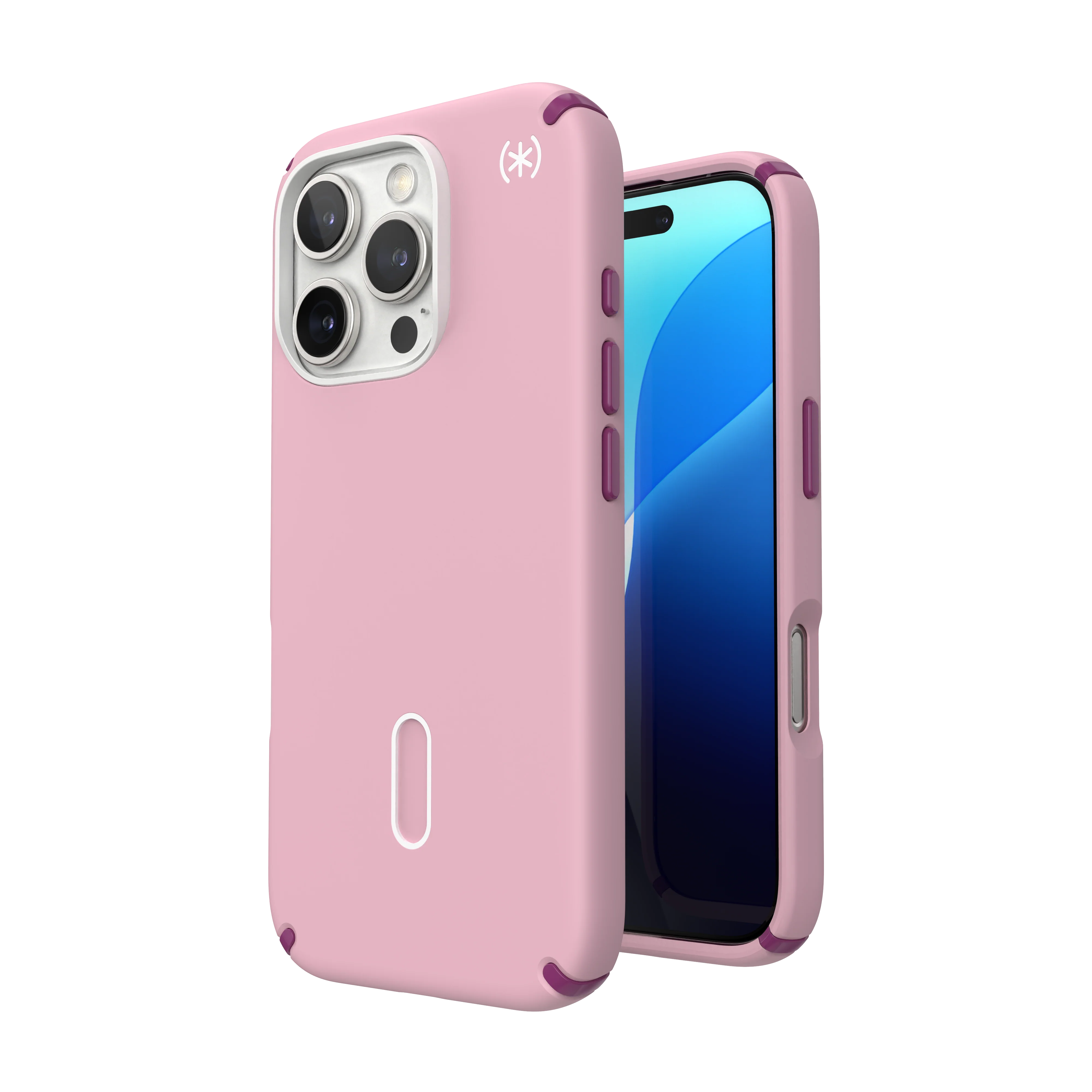 SPECK Presidio2 Pro MagSafe + ClickLock Case for iPhone 16 Pro - Wednesday Pink/Boysenberry Purple - Image 4