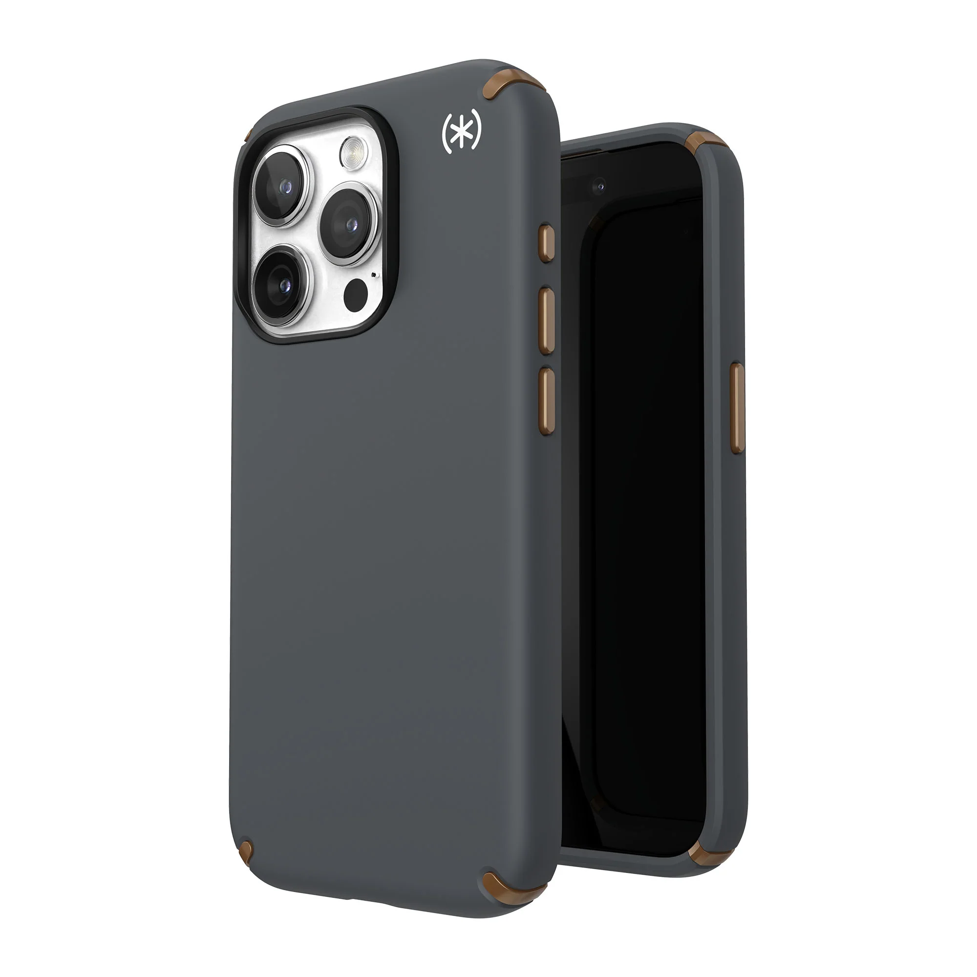 SPECK Presidio2 Pro with MagSafe for iPhone 15 Pro - Charcoal Grey/Cool Bronze/White - Image 4