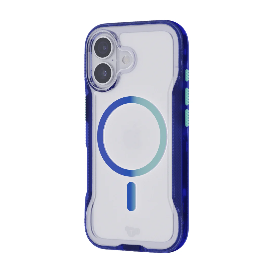 TECH21 EvoPro MagSafe Case for iPhone 17 - Electric Blue/Jelly Mint - Image 7