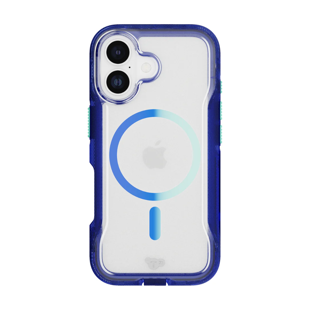 TECH21 EvoPro MagSafe Case for iPhone 17 - Electric Blue/Jelly Mint - Image 8