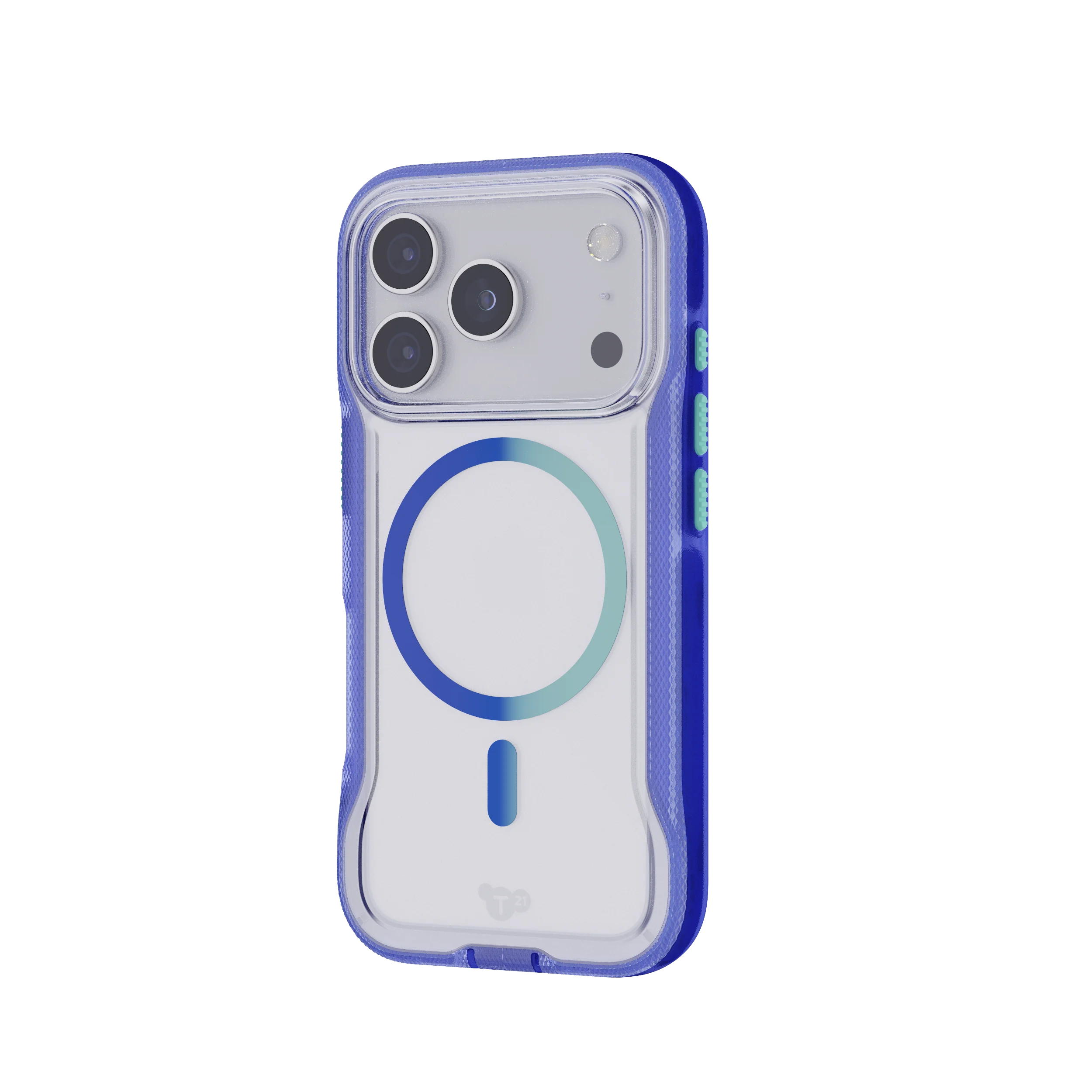 TECH21 EvoPro MagSafe Case for iPhone 17 Pro - Electric Blue/Jelly Mint - Image 2