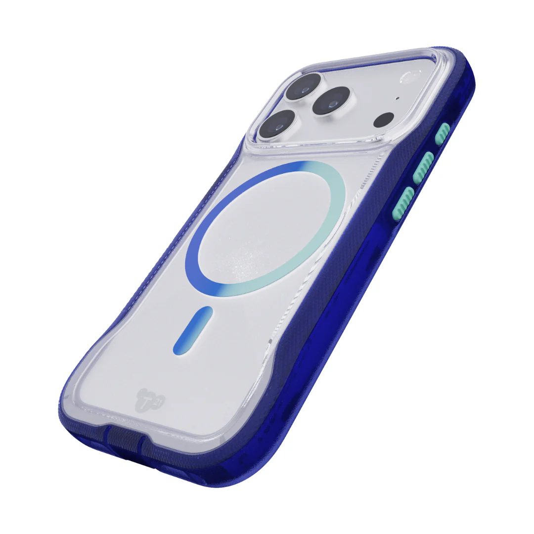TECH21 EvoPro MagSafe Case for iPhone 17 Pro - Electric Blue/Jelly Mint - Image 3