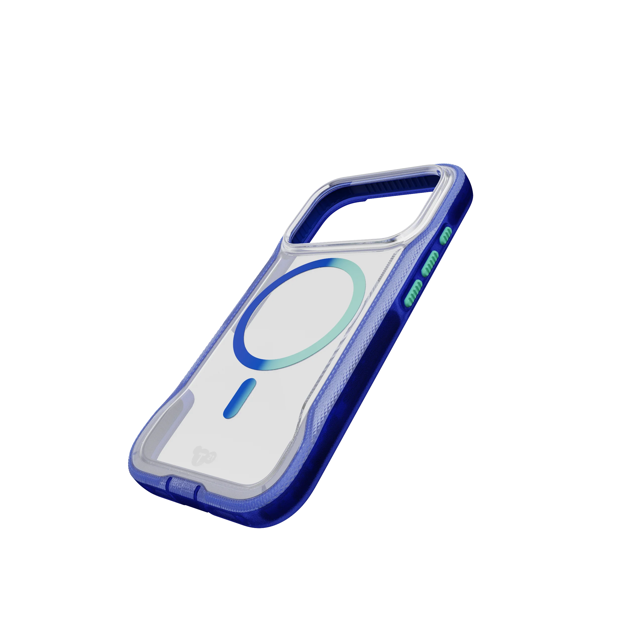 TECH21 EvoPro MagSafe Case for iPhone 17 Pro - Electric Blue/Jelly Mint - Image 5