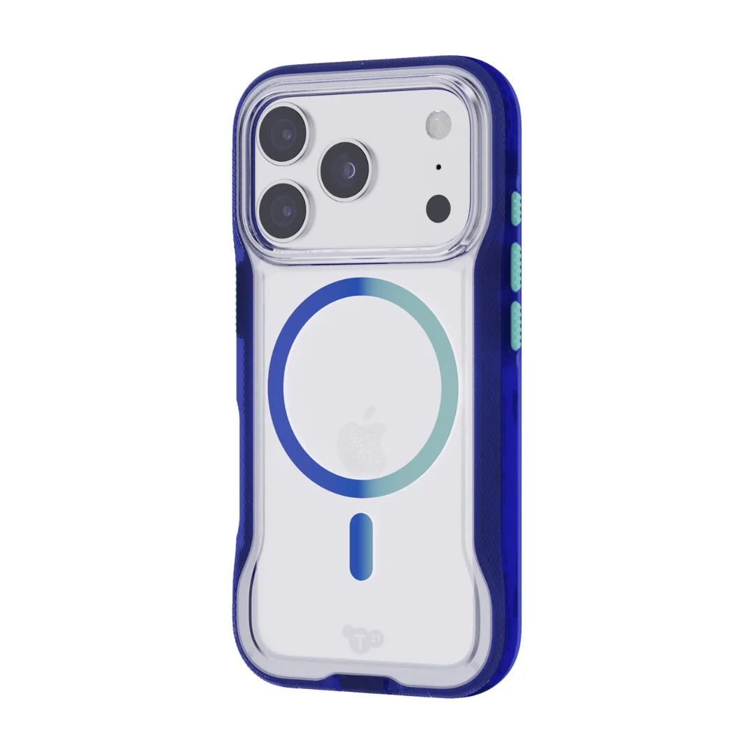 TECH21 EvoPro MagSafe Case for iPhone 17 Pro - Electric Blue/Jelly Mint - Image 8