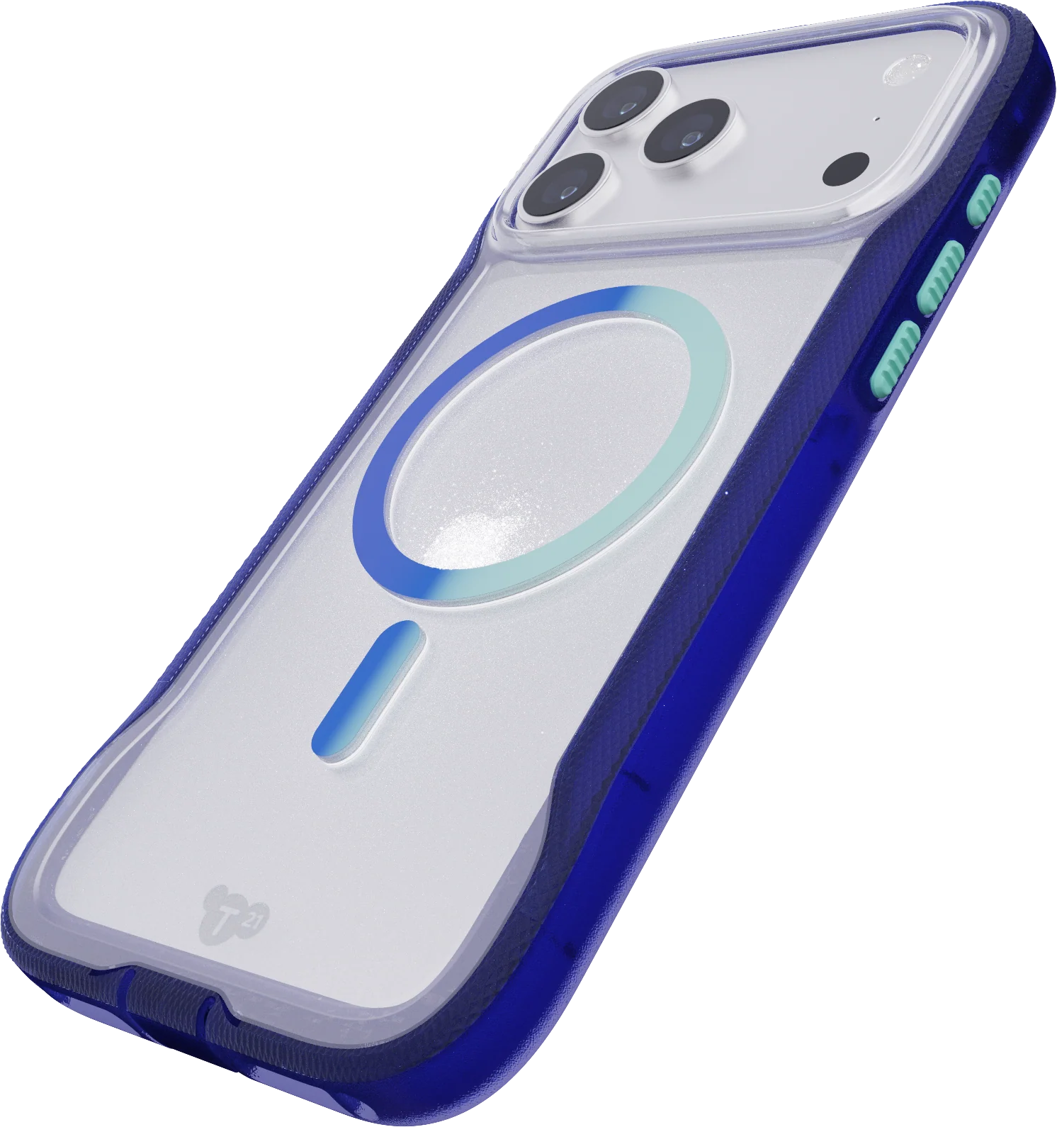 TECH21 EvoPro MagSafe Case for iPhone 17 Pro Max - Electric Blue/Jelly Mint - Image 7