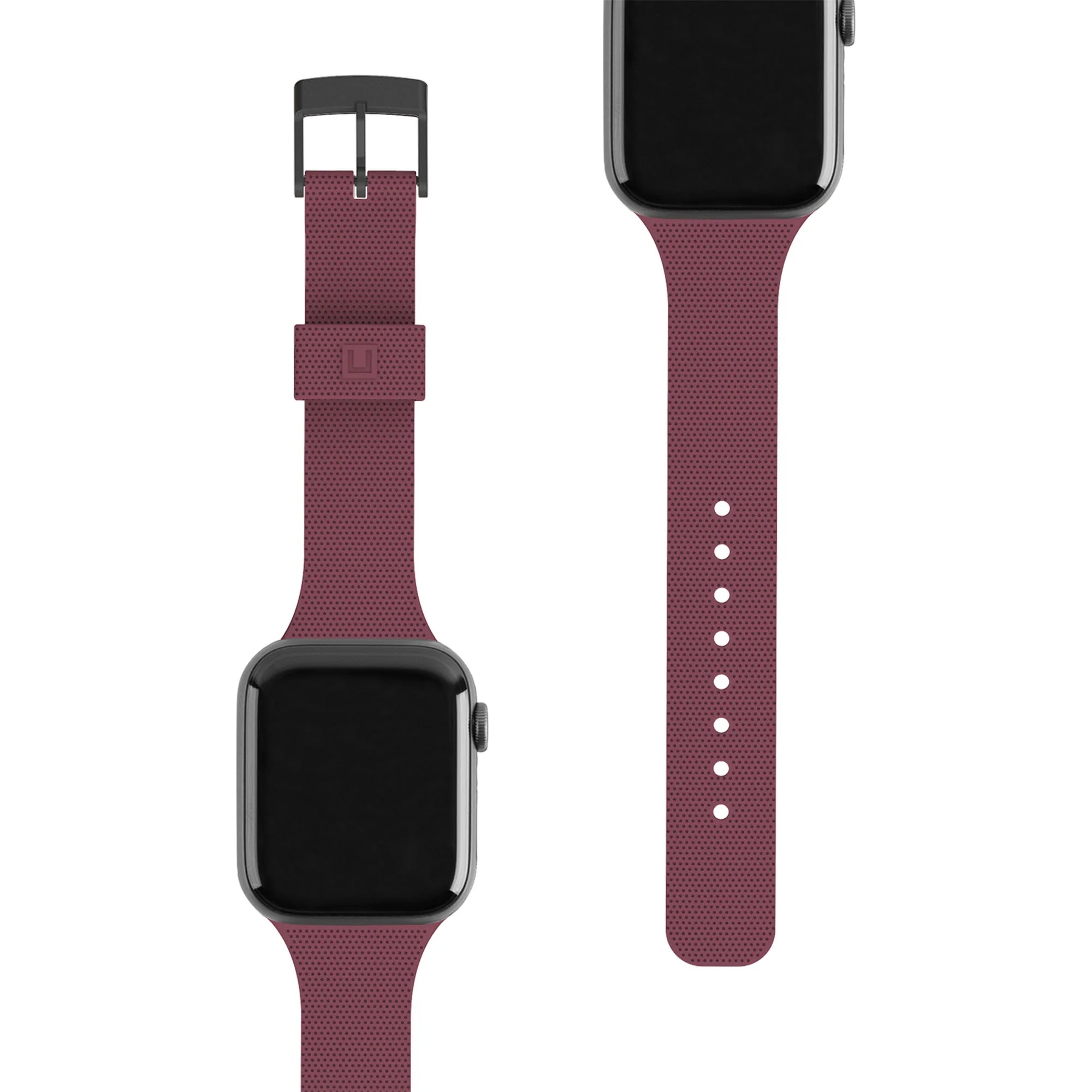 U BY UAG [U] Dot Silicone Strap for Apple Watch 42/44/45 mm - Aubergine - Image 5