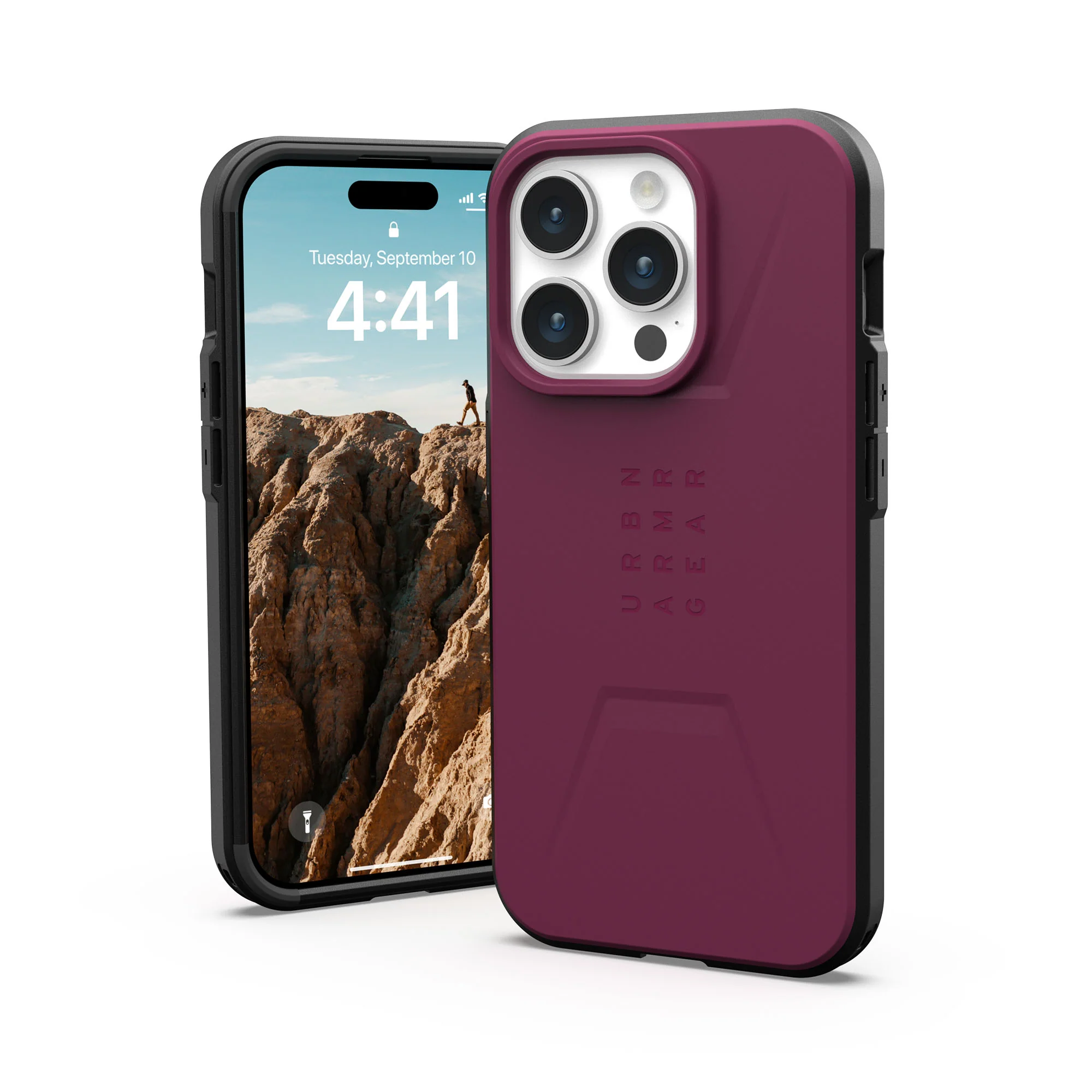 UAG Civilian MagSafe Case for iPhone 15 Pro - Bordeaux - Image 7