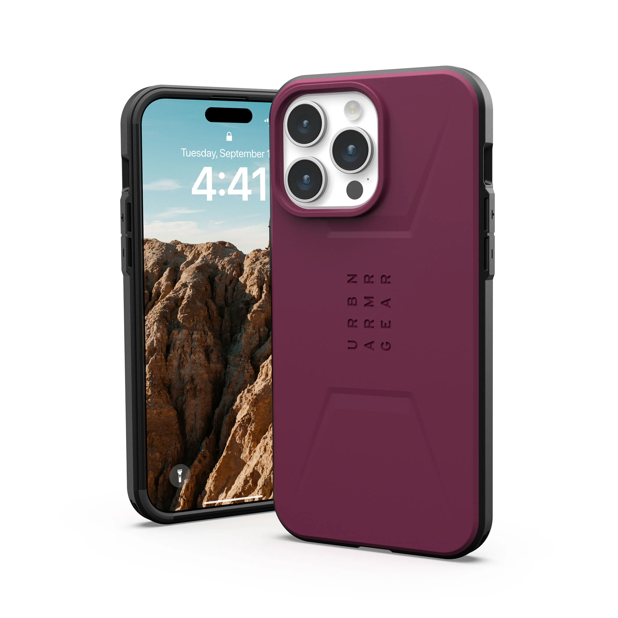 UAG Civilian MagSafe Case for iPhone 15 Pro Max - Bordeaux - Image 7