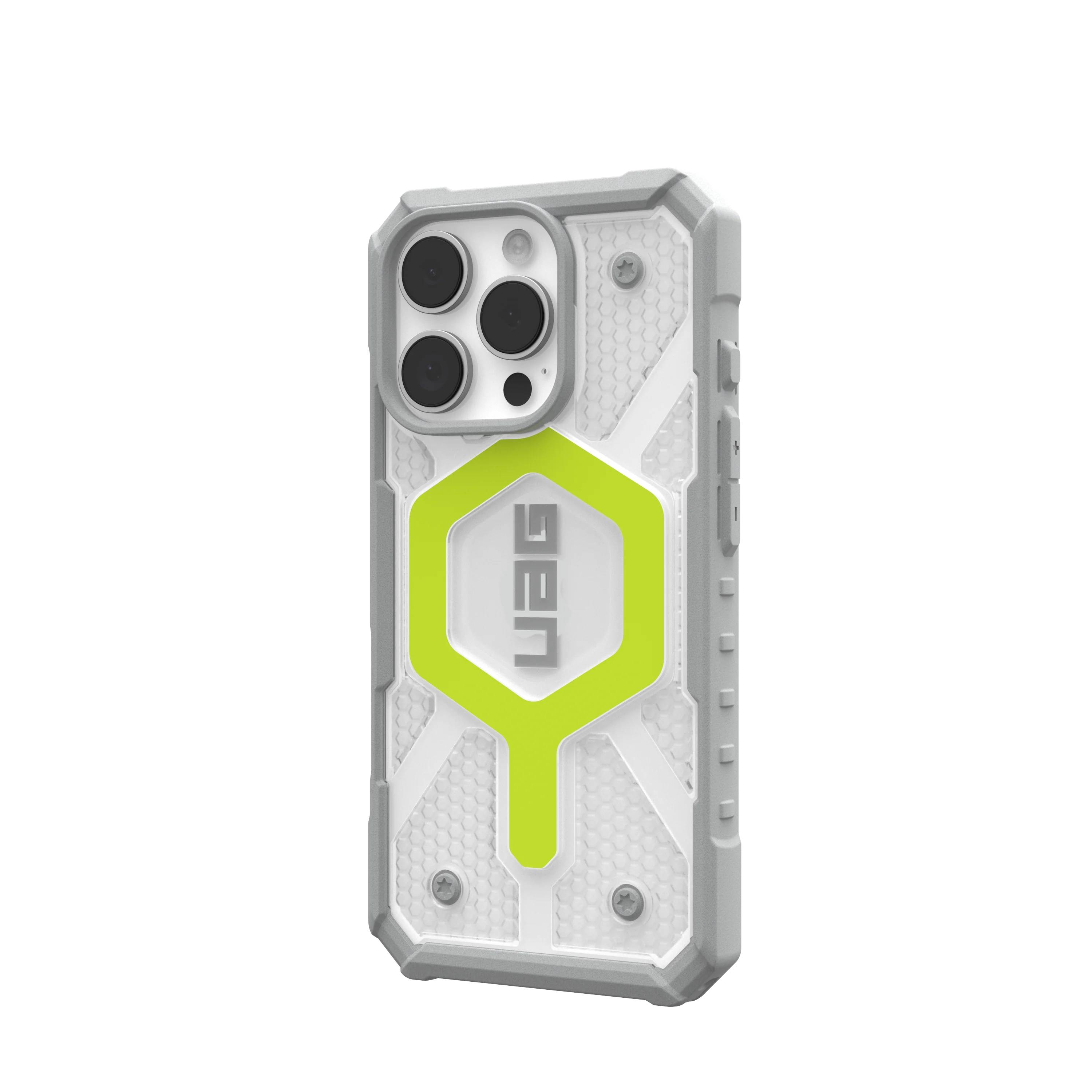 UAG Pathfinder Clear MagSafe Case for iPhone 16 Pro - Active Neon - Image 5
