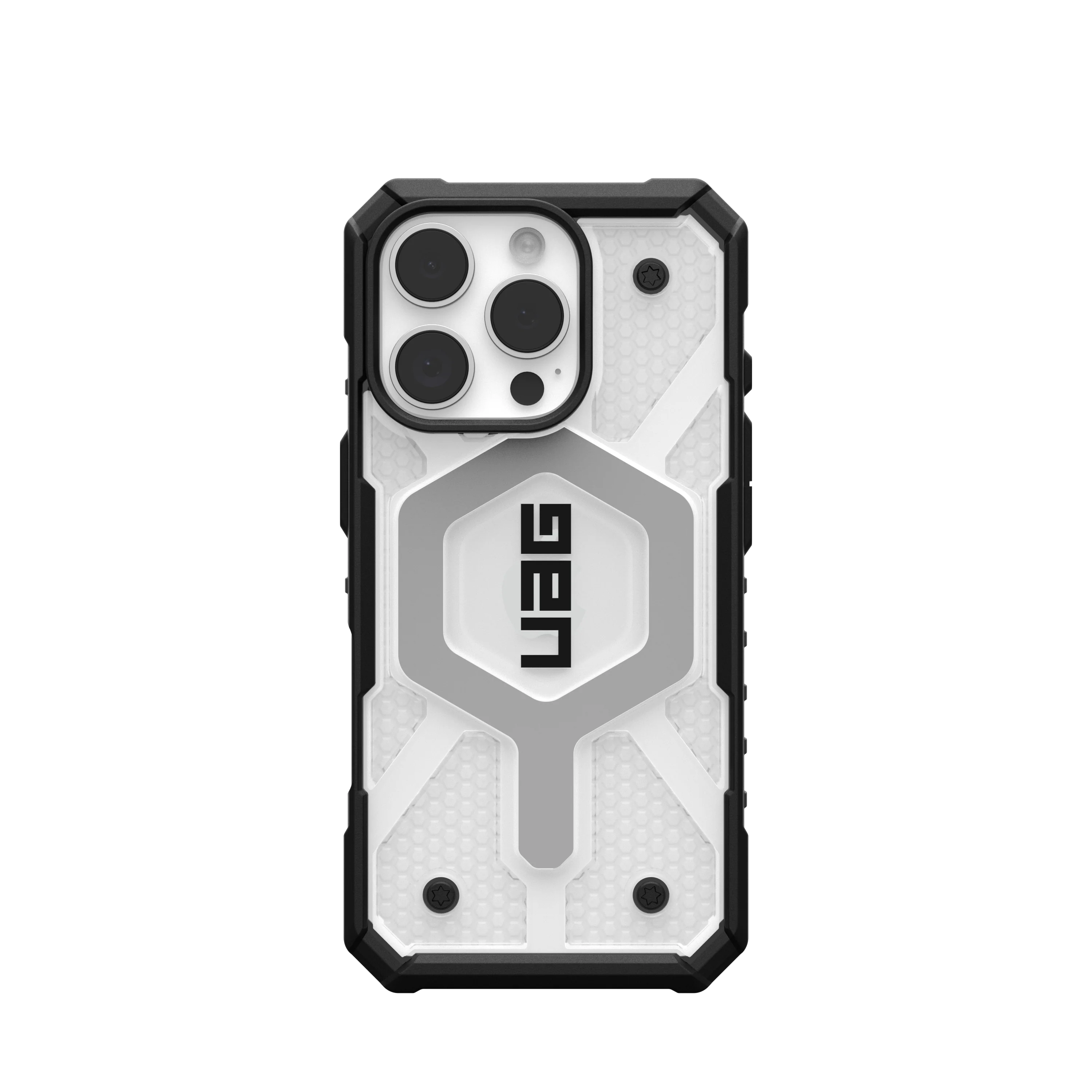 UAG Pathfinder Clear MagSafe Case for iPhone 16 Pro - Ice/Silver - Image 4