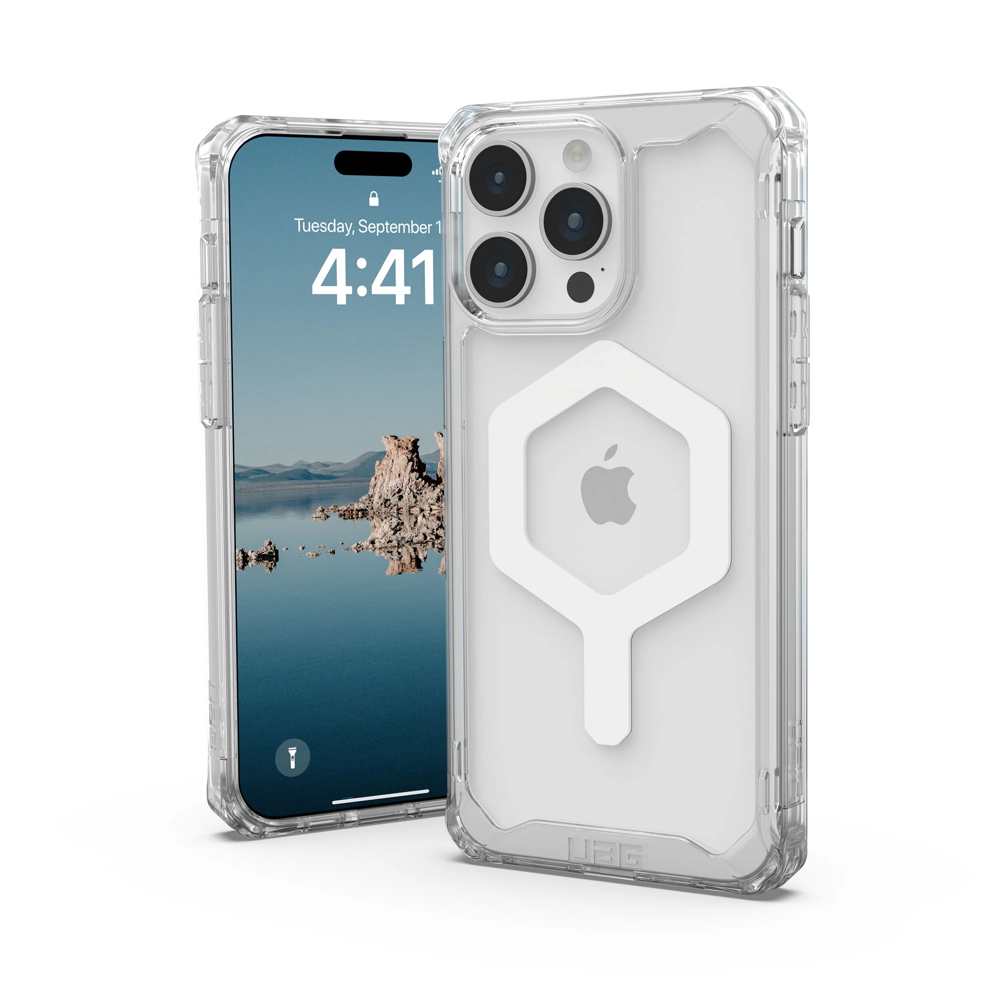 UAG Plyo MagSafe Case for iPhone 15 Pro Max - Ice/White - Image 6