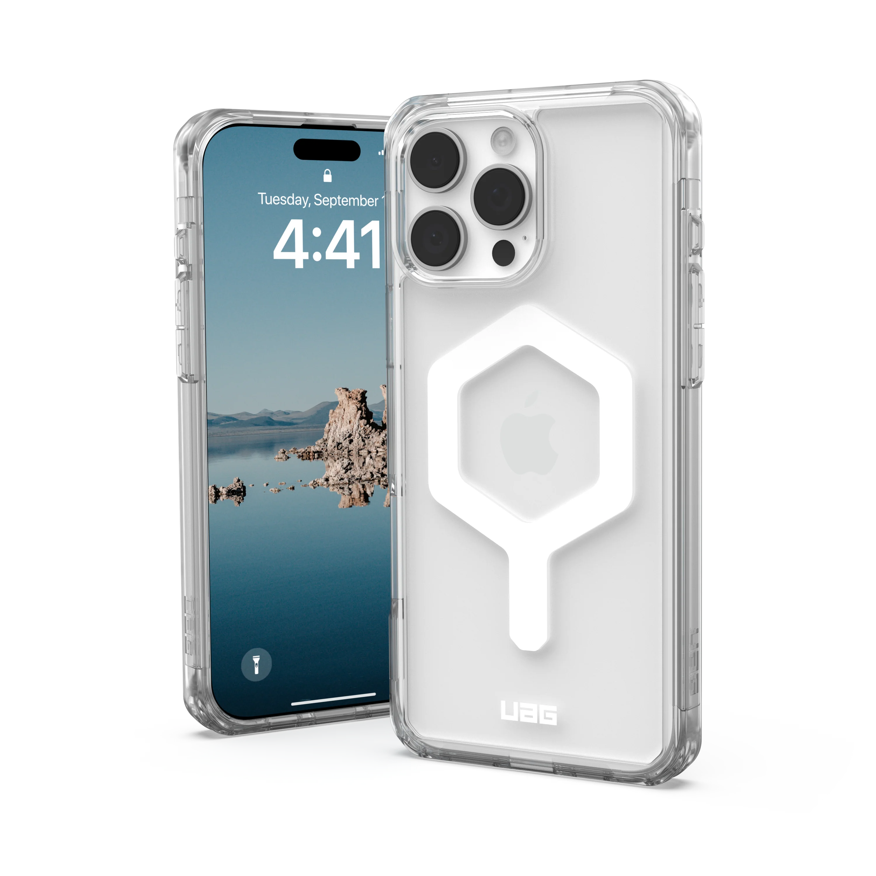 UAG Plyo MagSafe Case for iPhone 16 Pro Max - Ice/White - Image 2